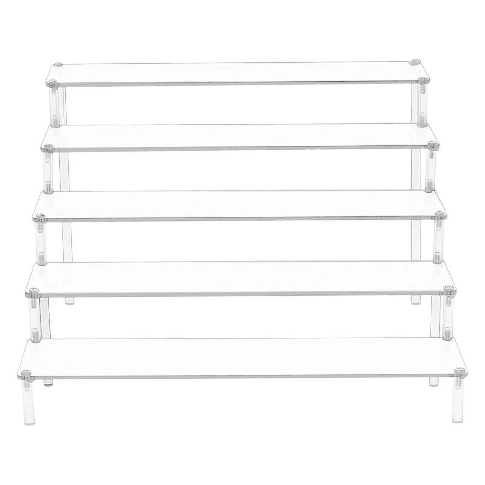 Tier Acrylic Rack Perfume Makeup Organizer Shelves Showcase 5 Ladder