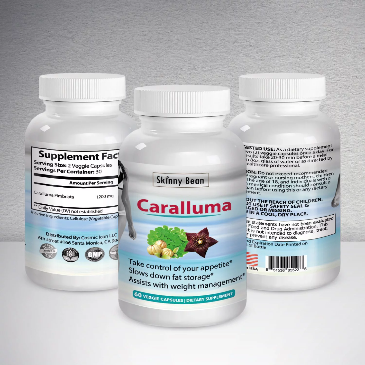 STRONG 1200mg CARALLUMA FIMBRIATA Extract Best for Weight Loss Vegan Appetite Suppressant Diet Pills