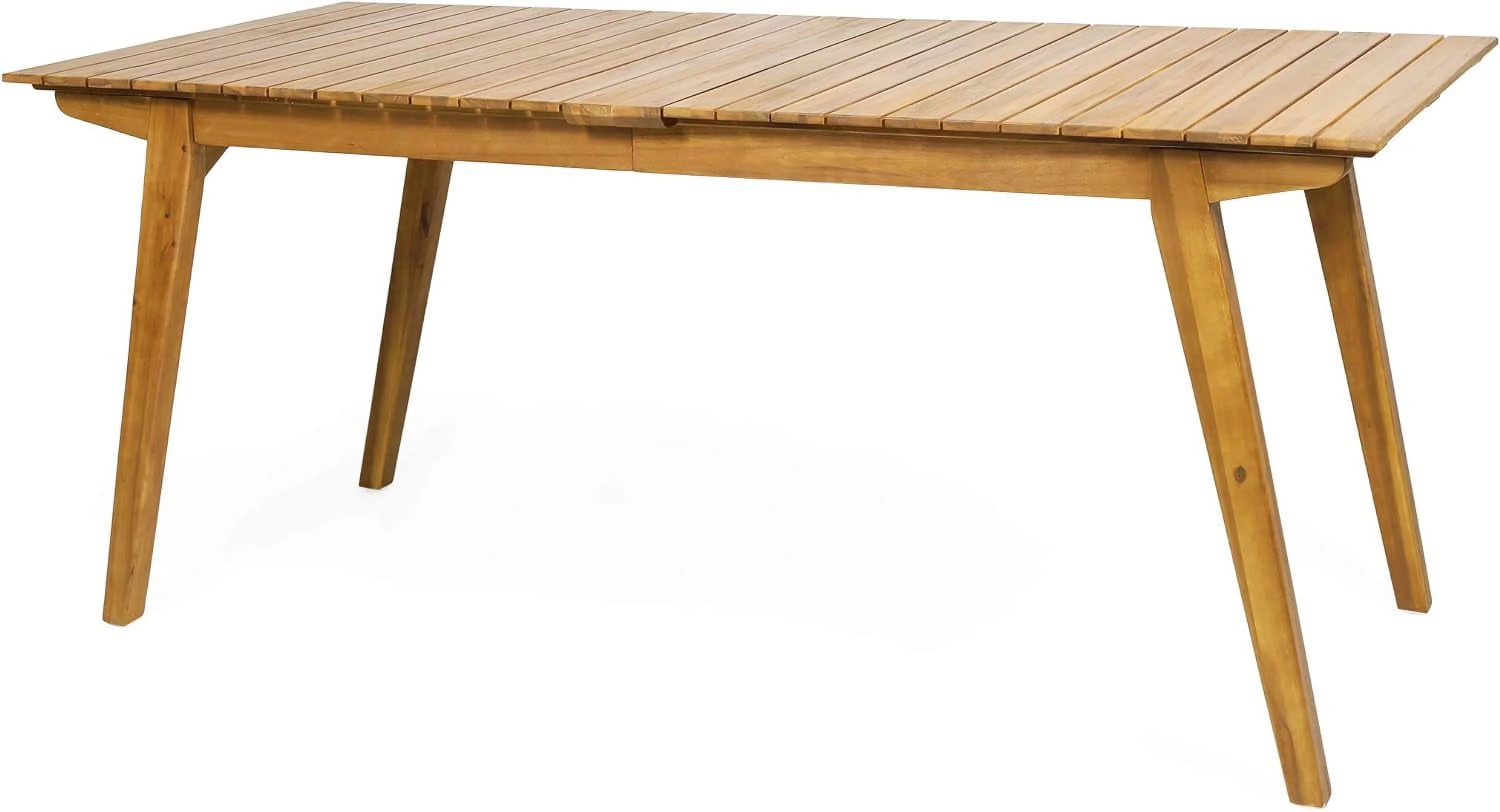 Hannah Outdoor Rustic Acacia Wood Dining Table, Teak