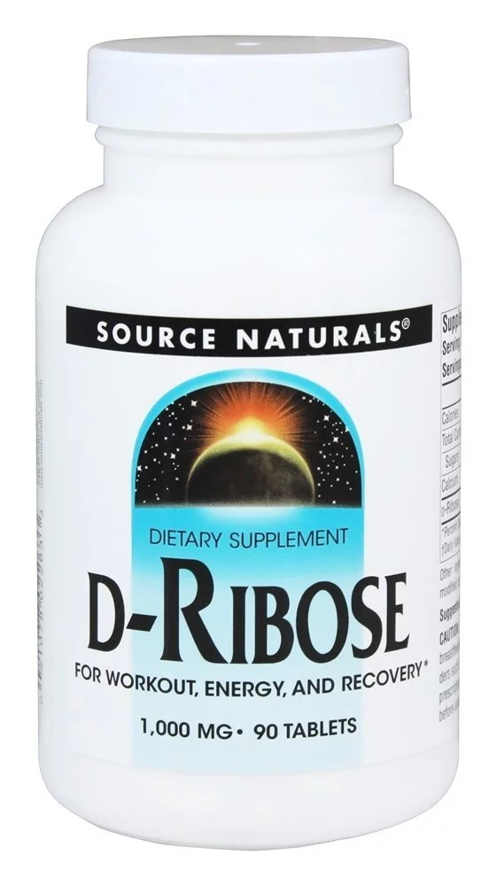 Source Naturals - D Ribose Powder 1000 mg. - 90 Tablets