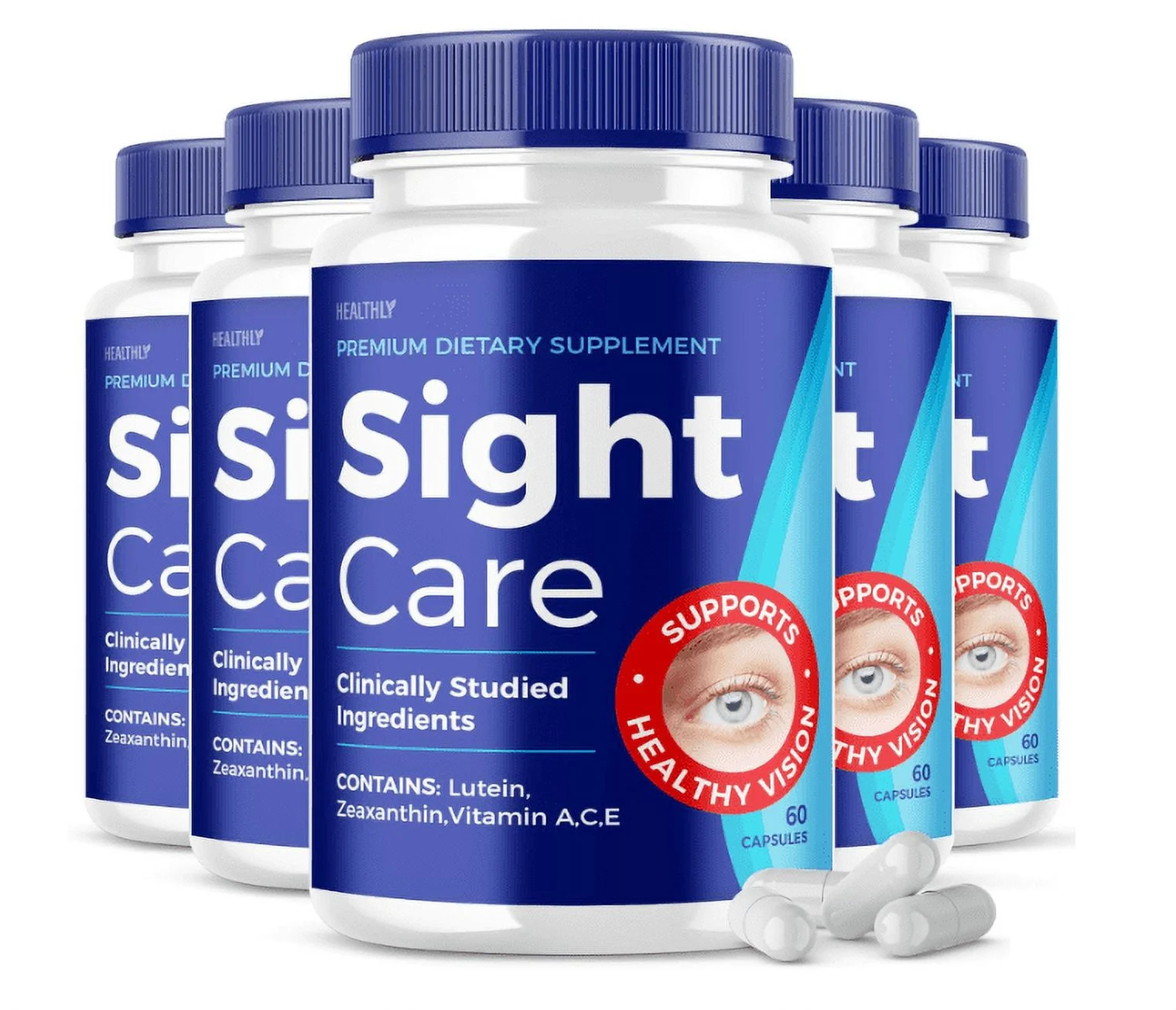 (5 Pack) Sight Care 20/20 Vision Support Vitamins Official Formula Sight Care Supplement Eye Health Formula (300 Capsules)