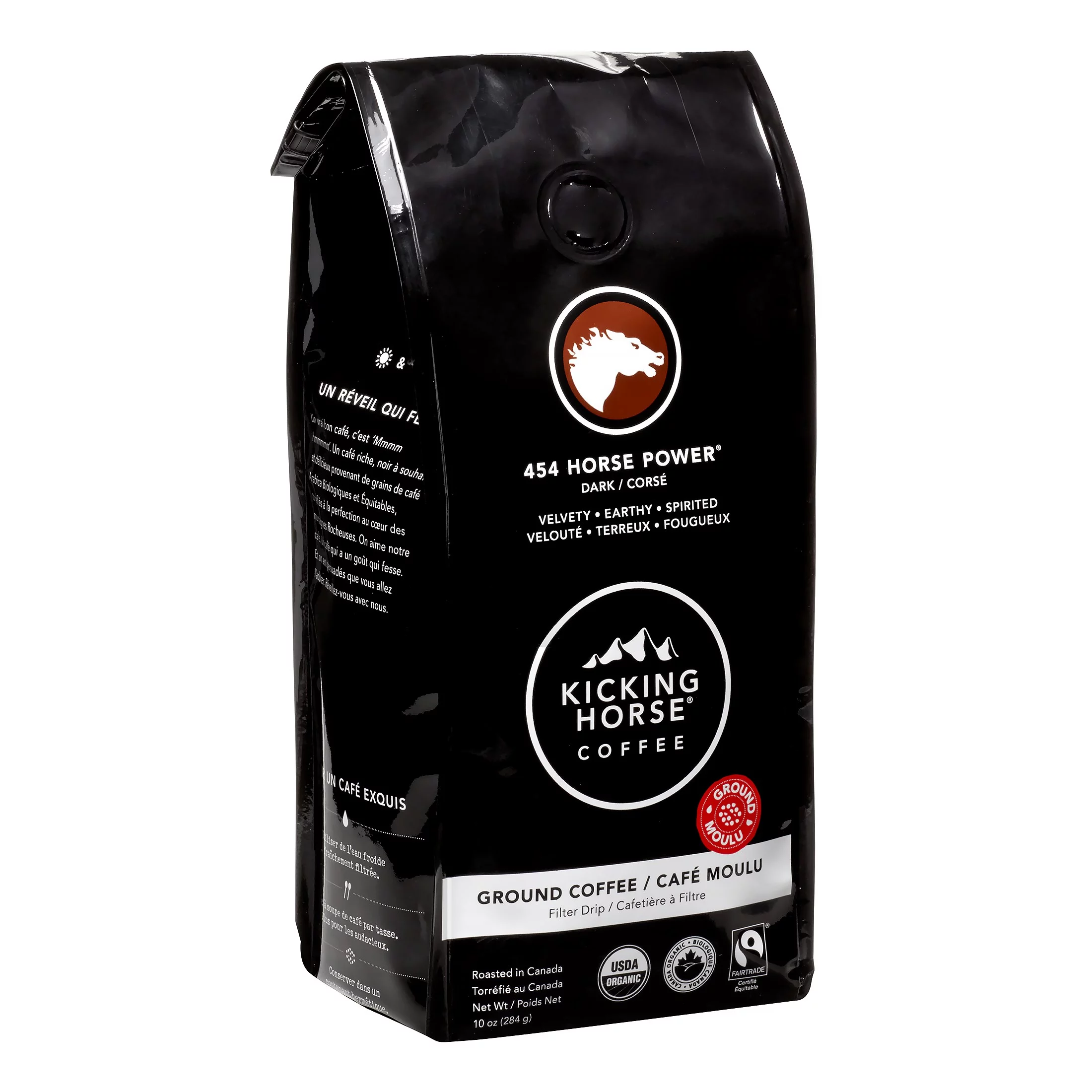 Kicking Horse Coffee, 454 Horse Power, Dark Roast, Ground Coffee, 10 oz