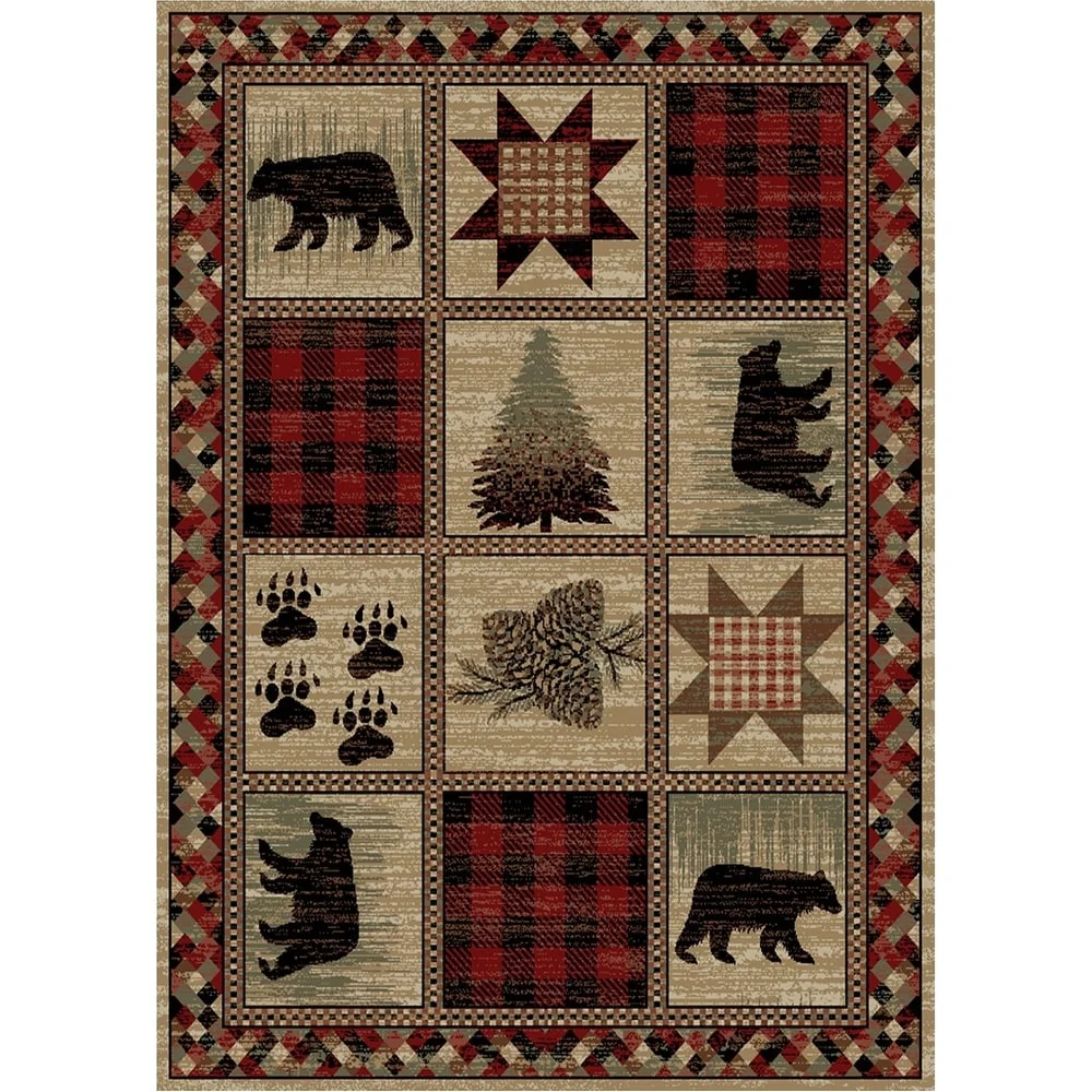 Mayberry Rug HS9648 2X8 2 ft. 2 in. x 7 ft. 7 in. Hearthside Hollow Point Area Rug, Brown