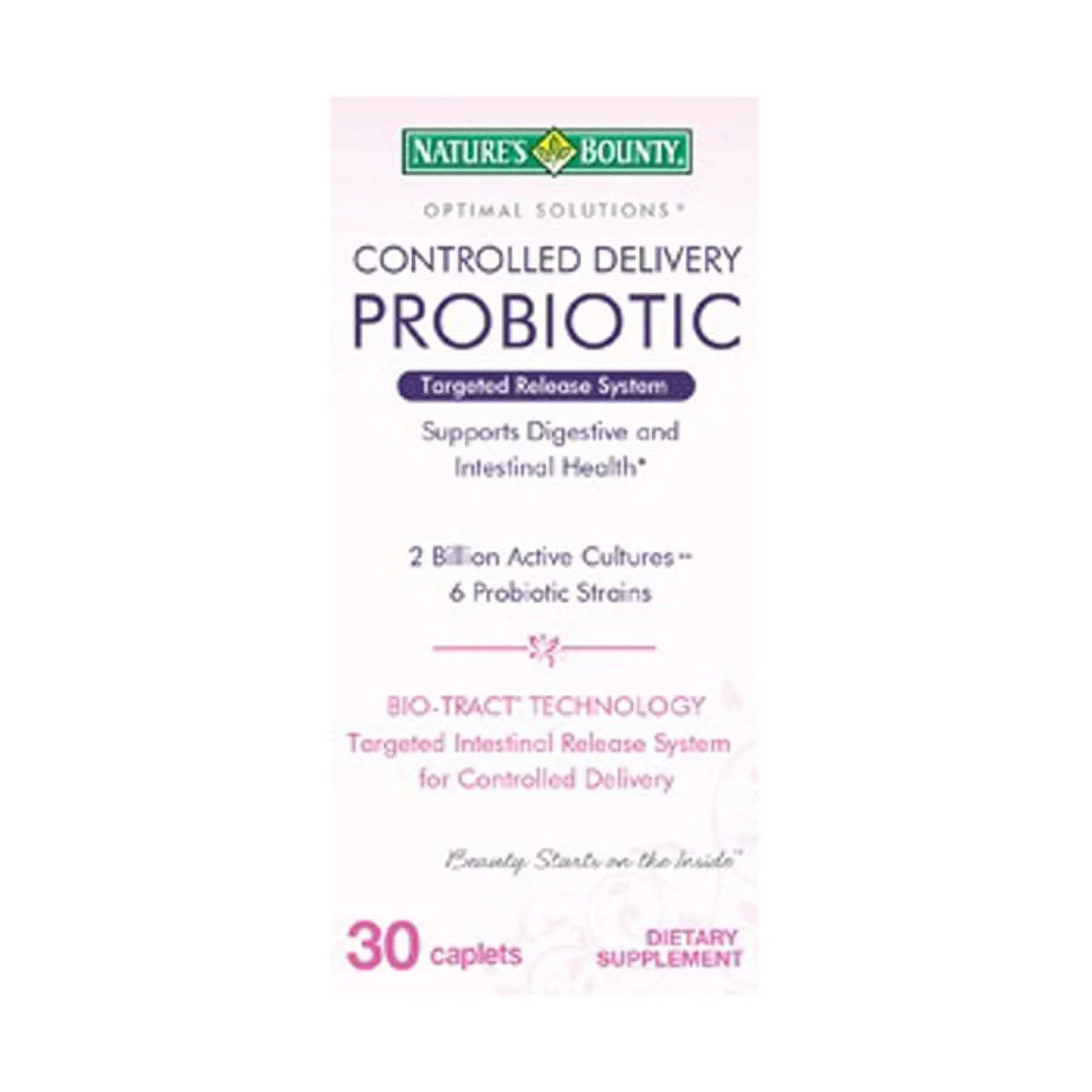 Nature's Bounty Optimal Solutions Probiotic Caplets, 30 Ct, 6-Pack