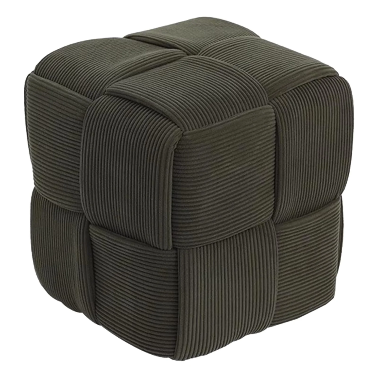 LOVIVER Ottoman Stool Foot Rest Modern Kids Seat Ottoman Stable Foot Stool Small Footstool for Home Apartment Playroom Couch Entryway dark green