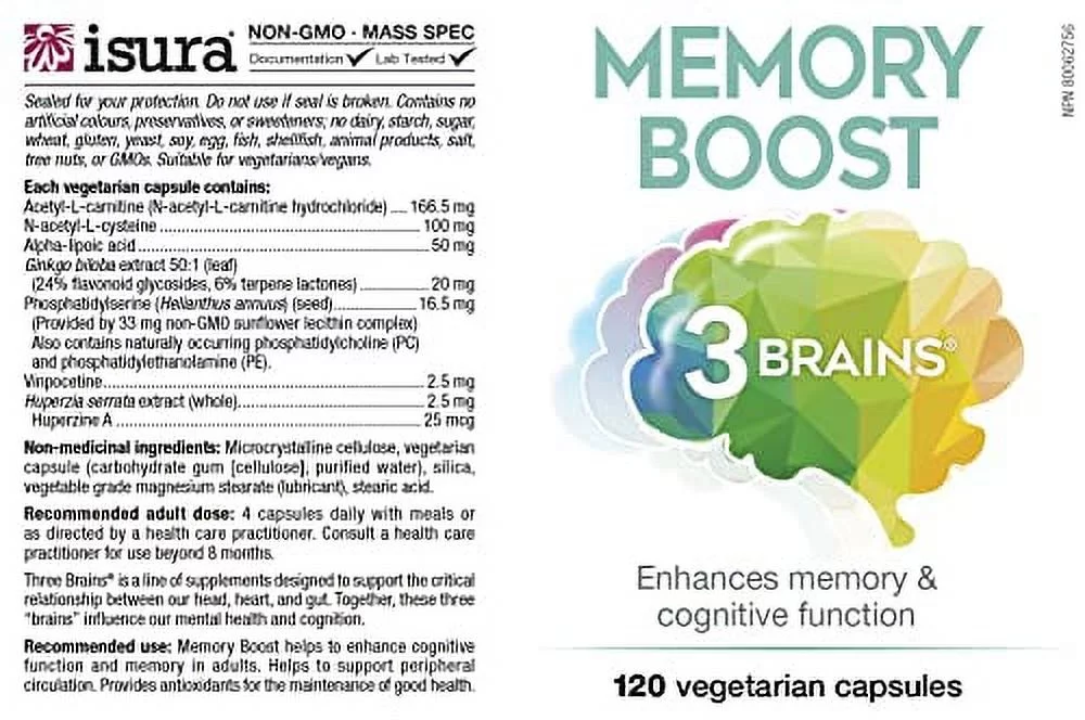 3 Brains Memory Boost 120Ct, 120 CT