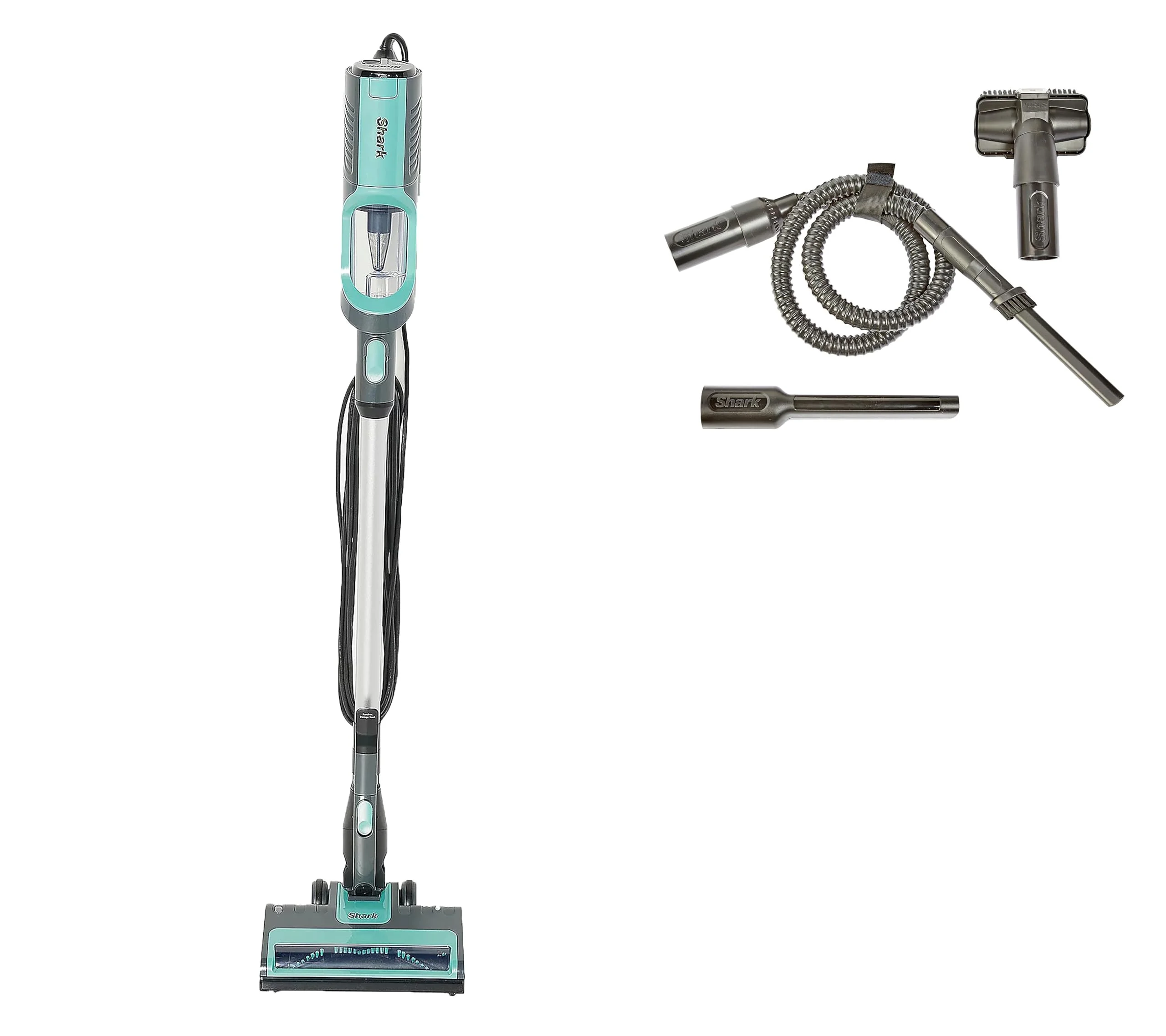 Restored Shark QS101Q Ultralight HyperVelocity Corded Stick Vacuum, Converts to a Handheld Vacuum with Pet Multi-Tool, Crevice Tool, and Precision Duster, Mint (Factory ) (Refurbished)