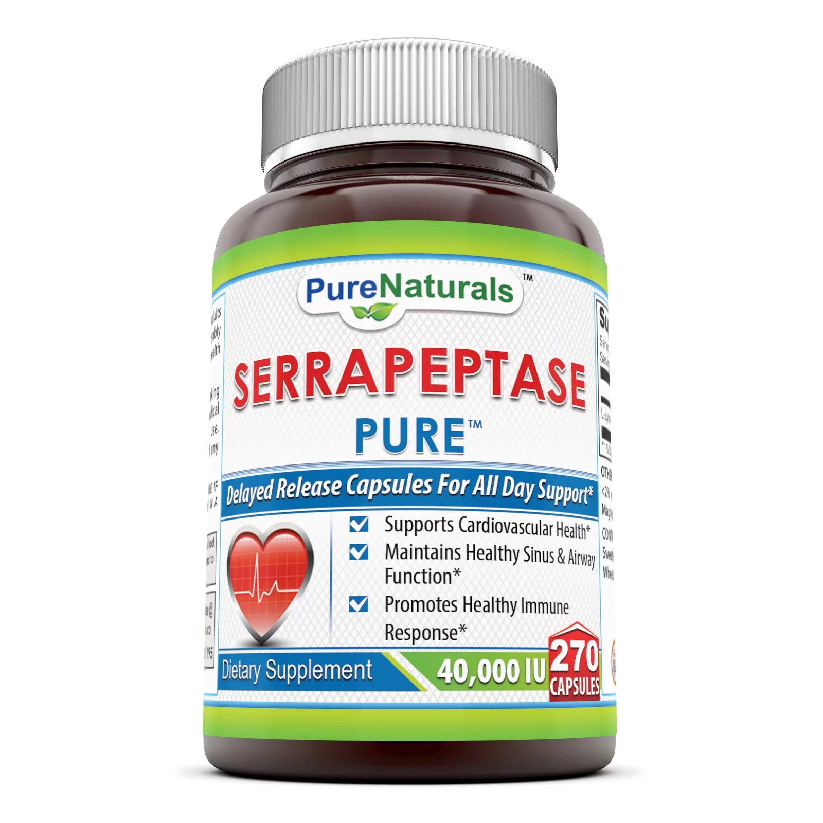Pure Naturals Serrapeptase 40000 IU 270 Capsules