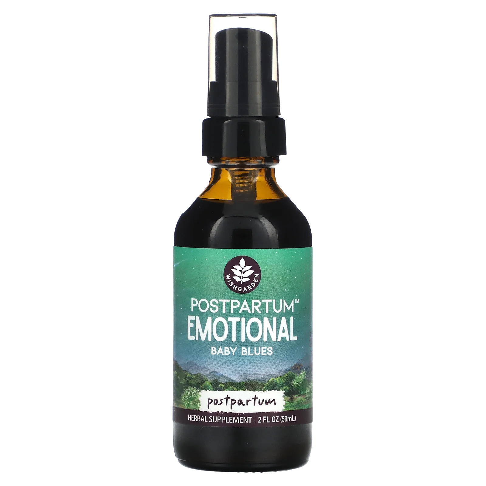 WishGarden Herbs Postpartum Emotional Baby Blues, 2 fl oz (59 ml)