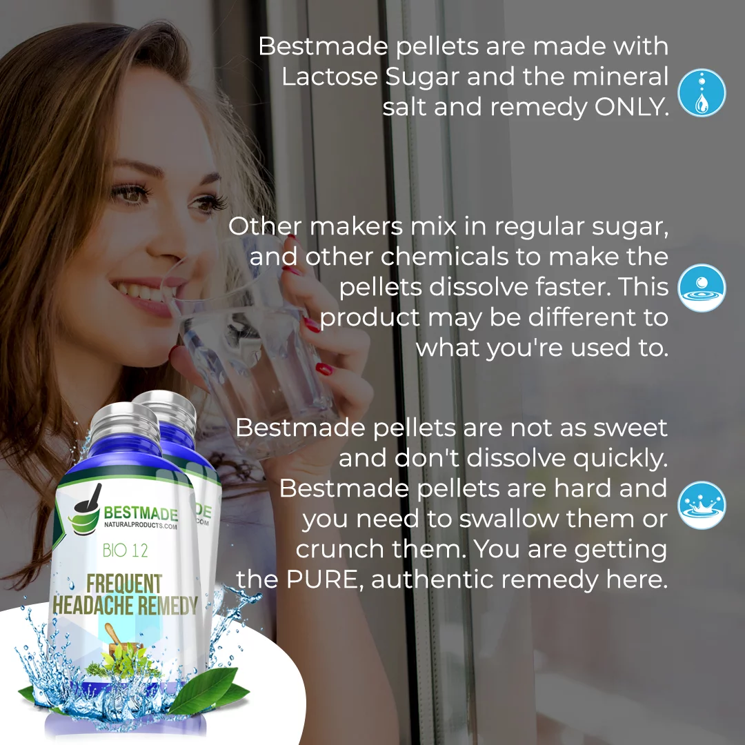BestMade Natural Products Frequent Headache & Migraines Remedy Bio12, 300 pellets