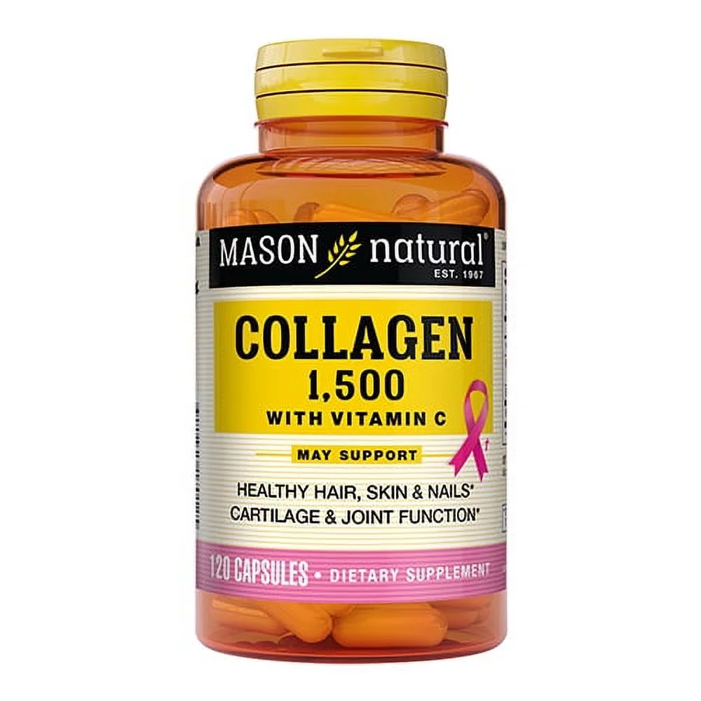 Mason Natural Collagen 1500mg Plus Biotin and Vitamin C Capsules - 120 ea, 2 Pack