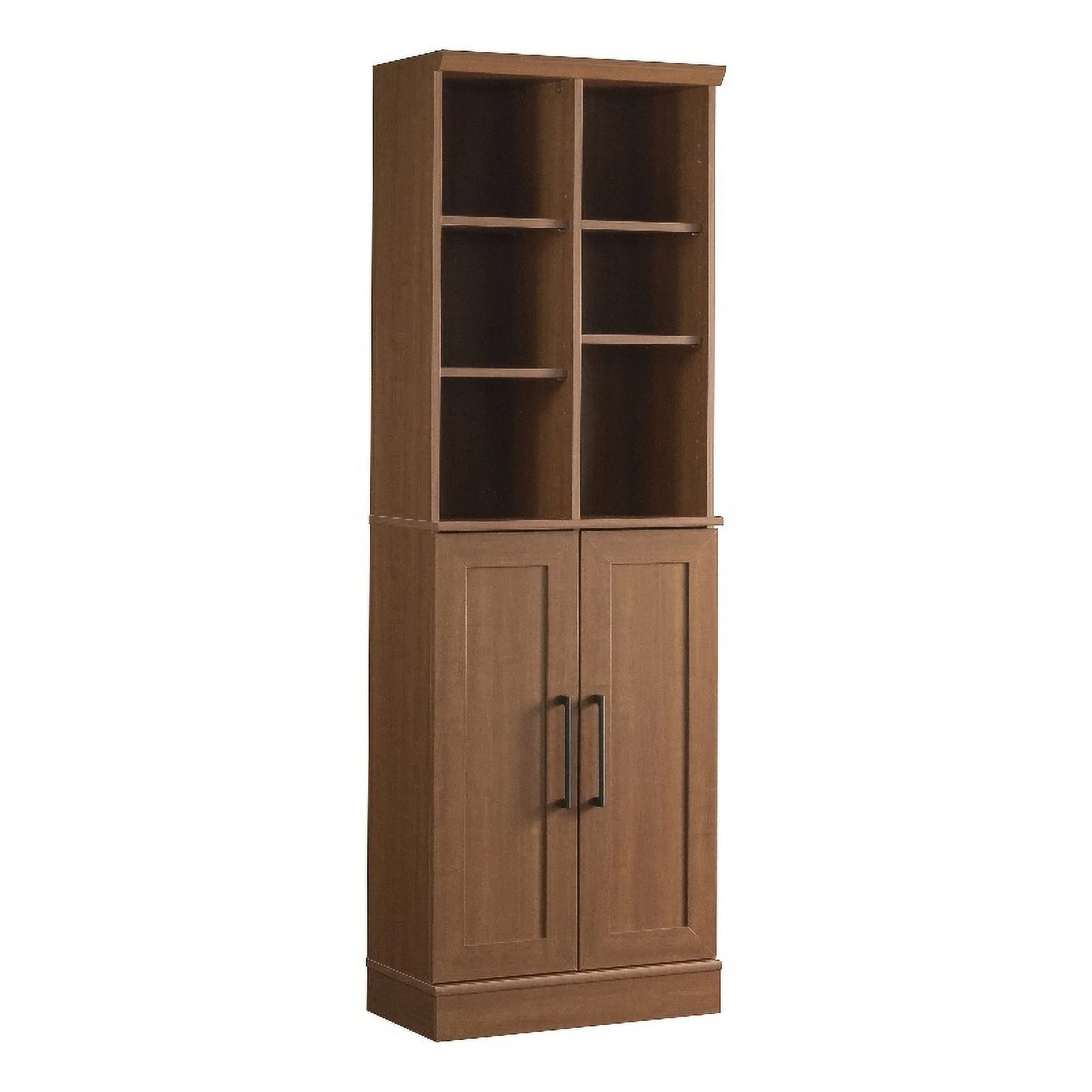Pemberly Row Engineered Wood Storage Cabinet in Sienna Oak Finish