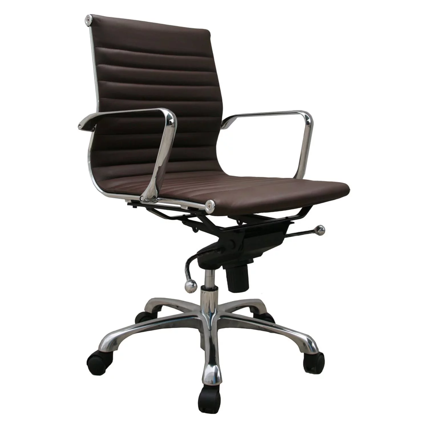 J&M Furniture Comfy Low Back Brown Office Chair
