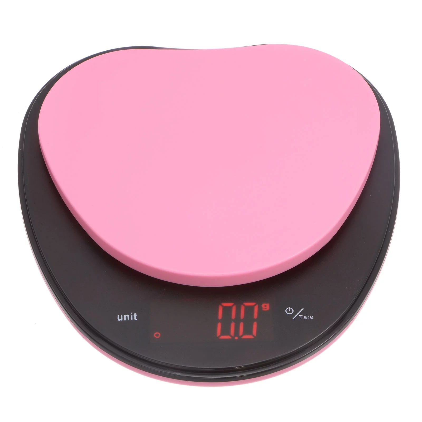 Uxcell Digital Kitchen Scale 2kg/0.1g Heart Shaped Food Electronic Scales with LCD Display for Cooking Baking, Pink