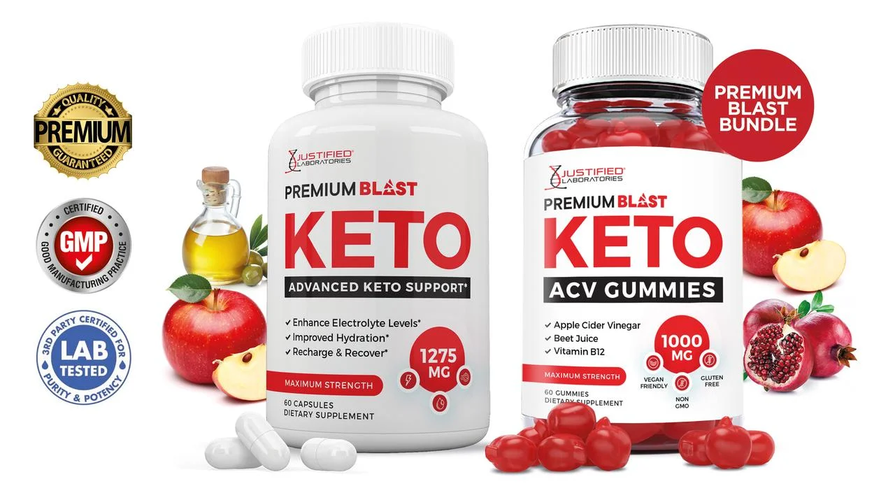 Premium Blast Keto ACV Gummies 1000mg & Keto ACV Pills 1275MG Bundle