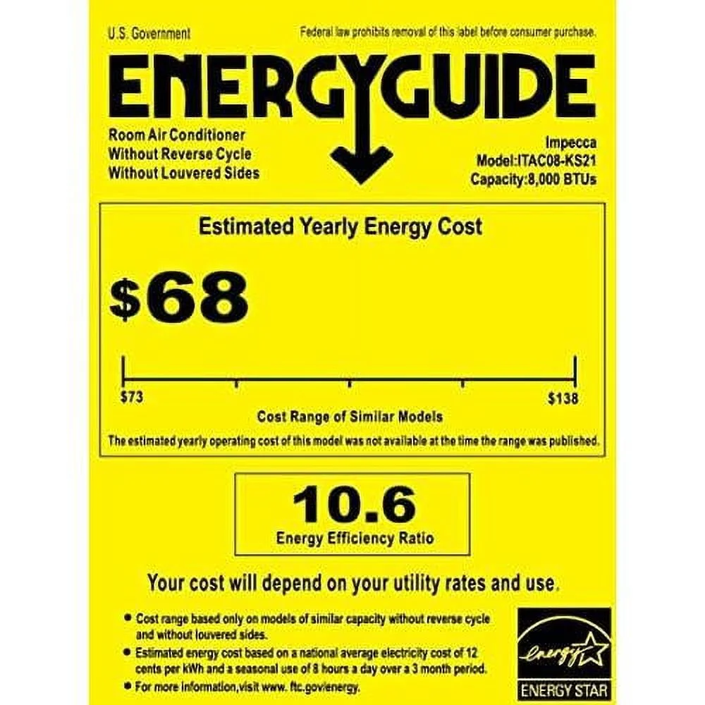 Electronic Through The Wall Air Conditioner, 5-15P/110