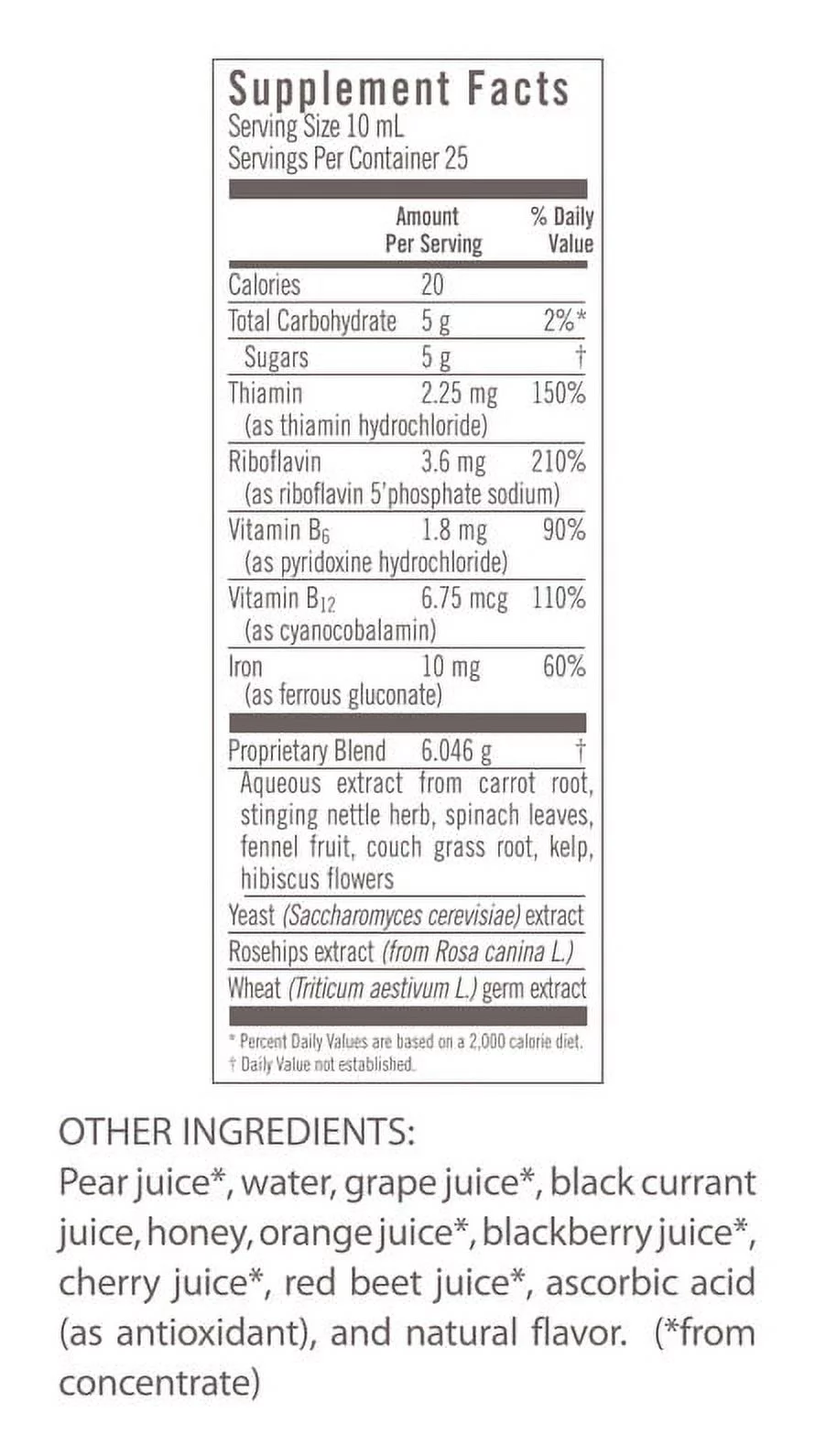 Flora Floradix Iron & Herb  8.5 Ounces
