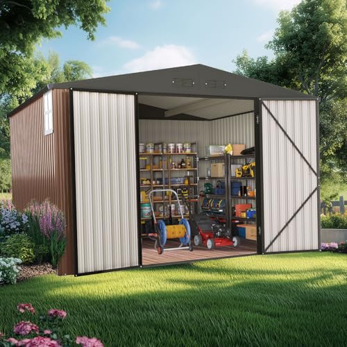 Quictent 5X3 FT Heavy Duty Outdoor Metal Storage Shed,Lockable Garden Shed with Rotating Roof, Waterproof Shed for Bike Storage, Tool Storage, Temporary Storage,Dark Gray(5.5X2.8 FT Base, No Floor)