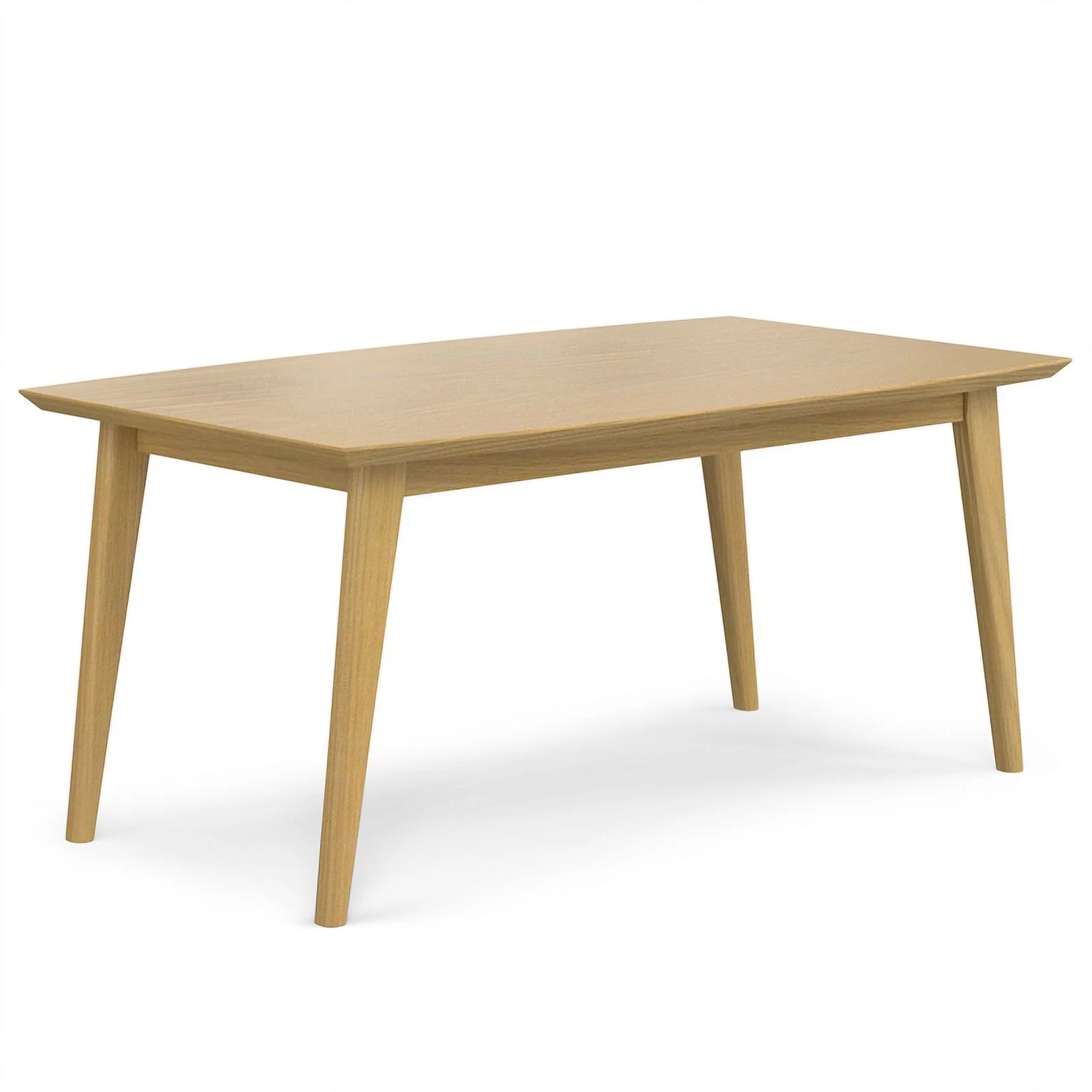 Pemberly Row Rectangle Modern Solid Wood Dining Table in Oak