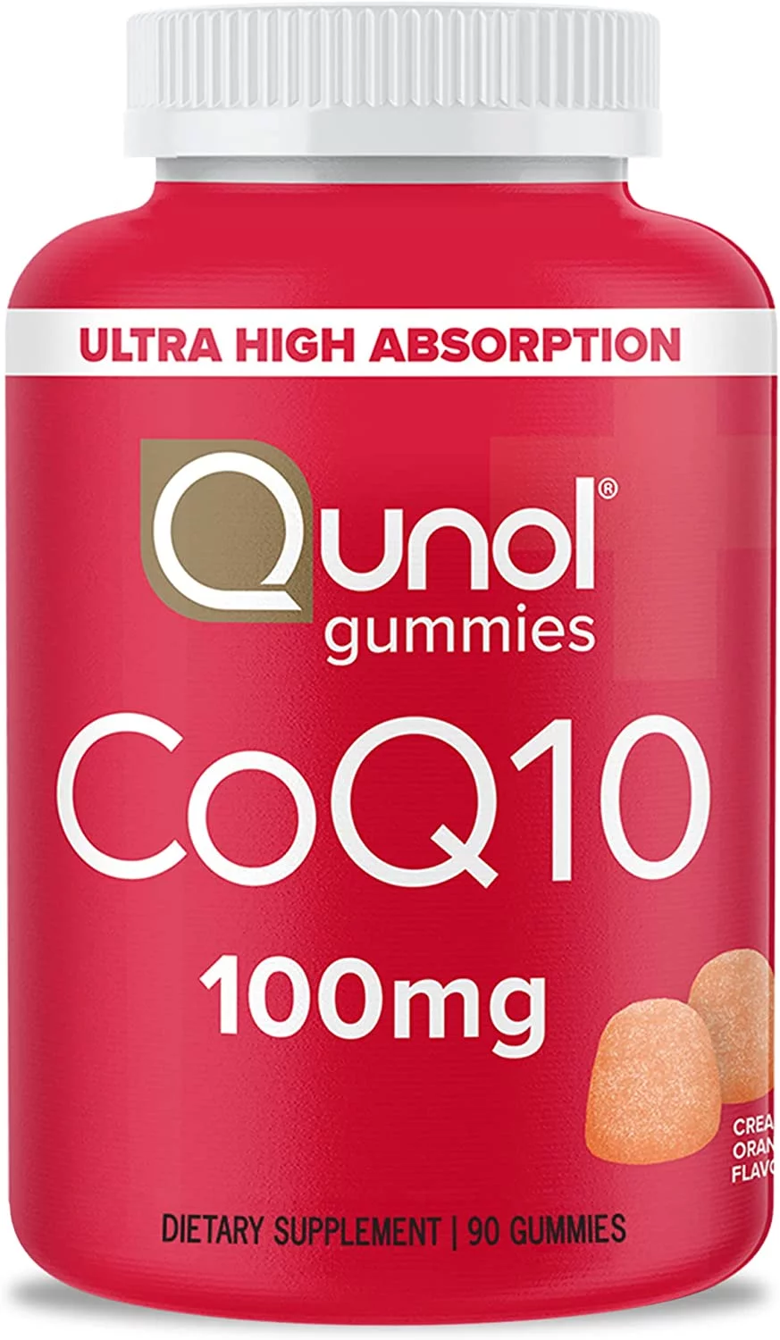 Qunol CoQ10 Gummies, 100mg CoQ10, Delicious Gummy Supplements, Coenzyme Q10 Helps Support Heart Health, Vegan, Gluten Free, Ultra High Absorption - 90 Count