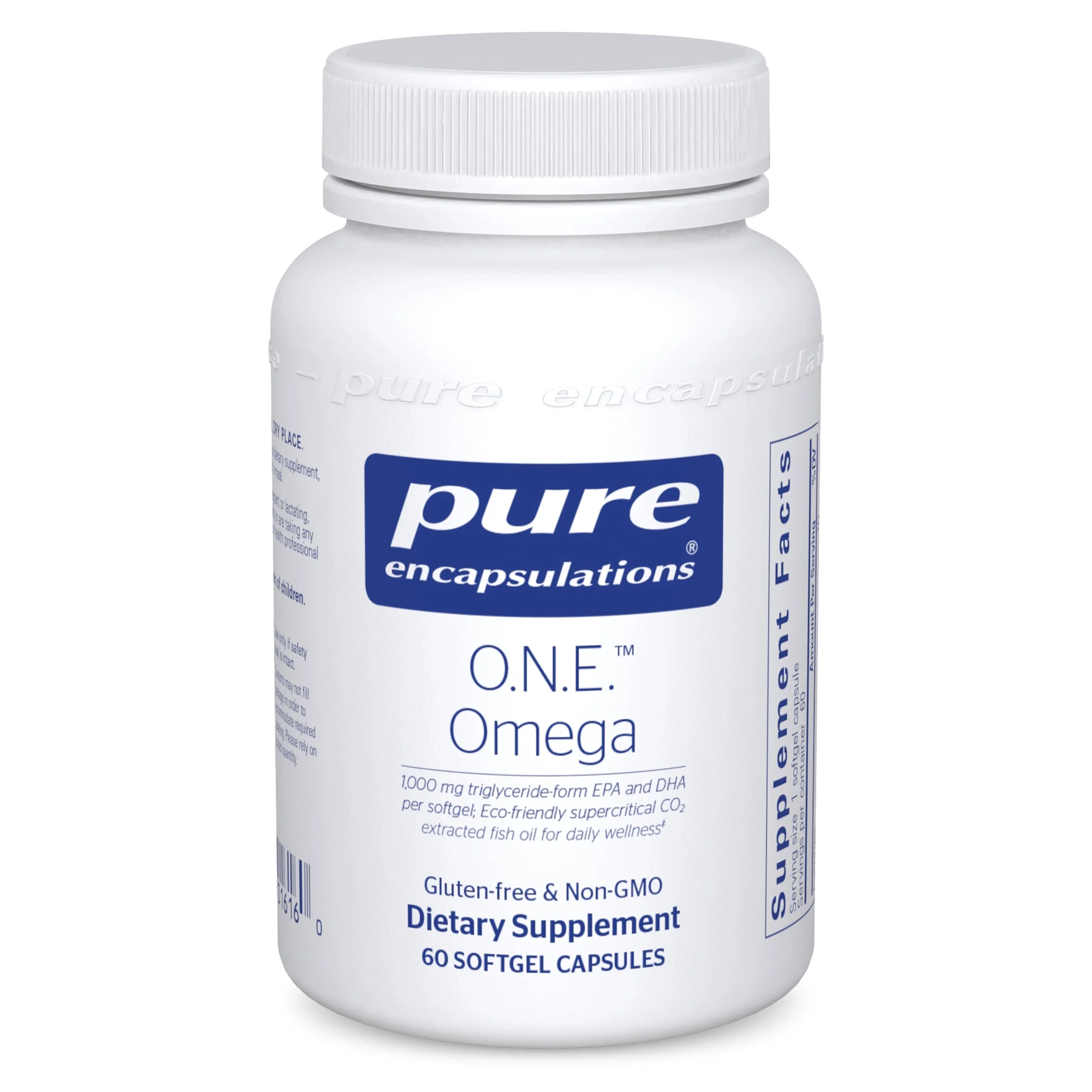 Pure Encapsulations O.N.E. Omega | Fish Oil Supplement for Heart Health, Joints, Skin, Eyes, and Cognition* | 60 Softgel Capsules