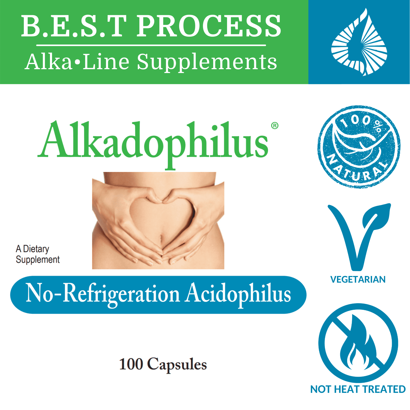 Alkadophilus — Morter HealthSystem Best Process Alkaline — No Refrigeration Probiotic & Prebiotic Digestive Supplement — 1.5 Billion CFU of Good Bacteria & Beetroot — Boosts Digestion, Mood & Vitality