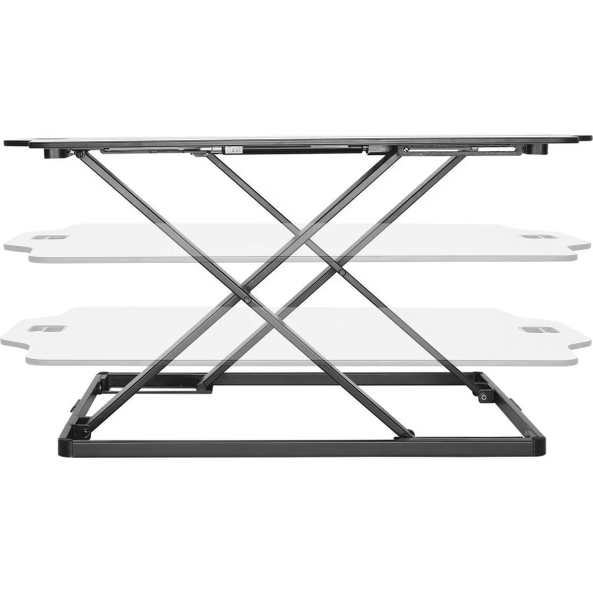Amer Networks  Ultra Slim Height Adjustable Standing Desk, White Finish - EZUP SURFACE