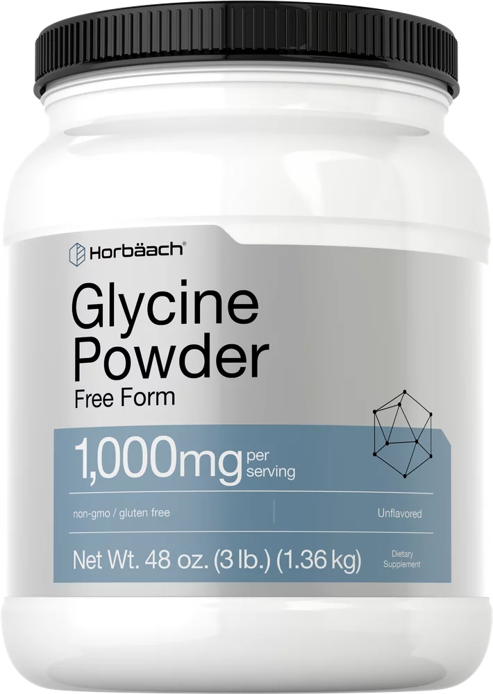 Glycine Powder 3 lbs | Vegetarian Unflavored Formula | by Horbaach