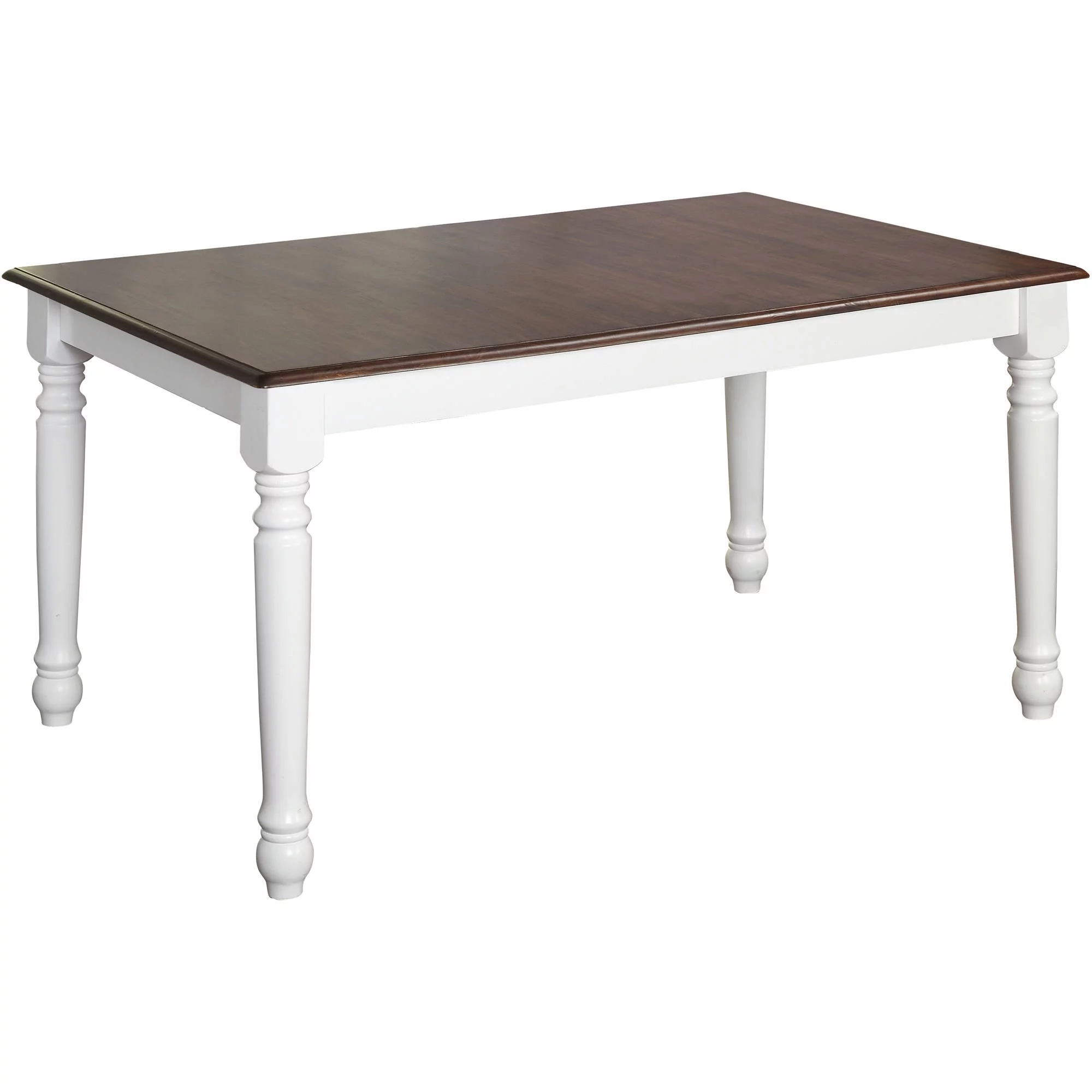Skipton Dining Table, White, Walnut