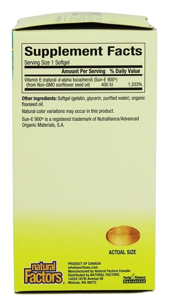 Whole Earth & Sea - Pure Food Sunflower Vitamin E 400 IU - 90 Softgels