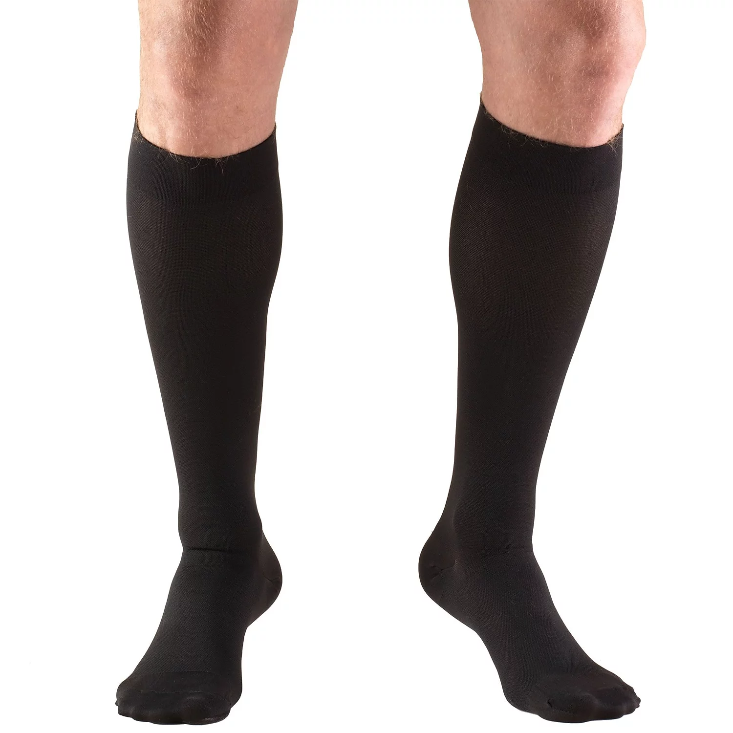 Truform Knee-High Closed Toe Stockings, 20-30 mmHg, XL, Black