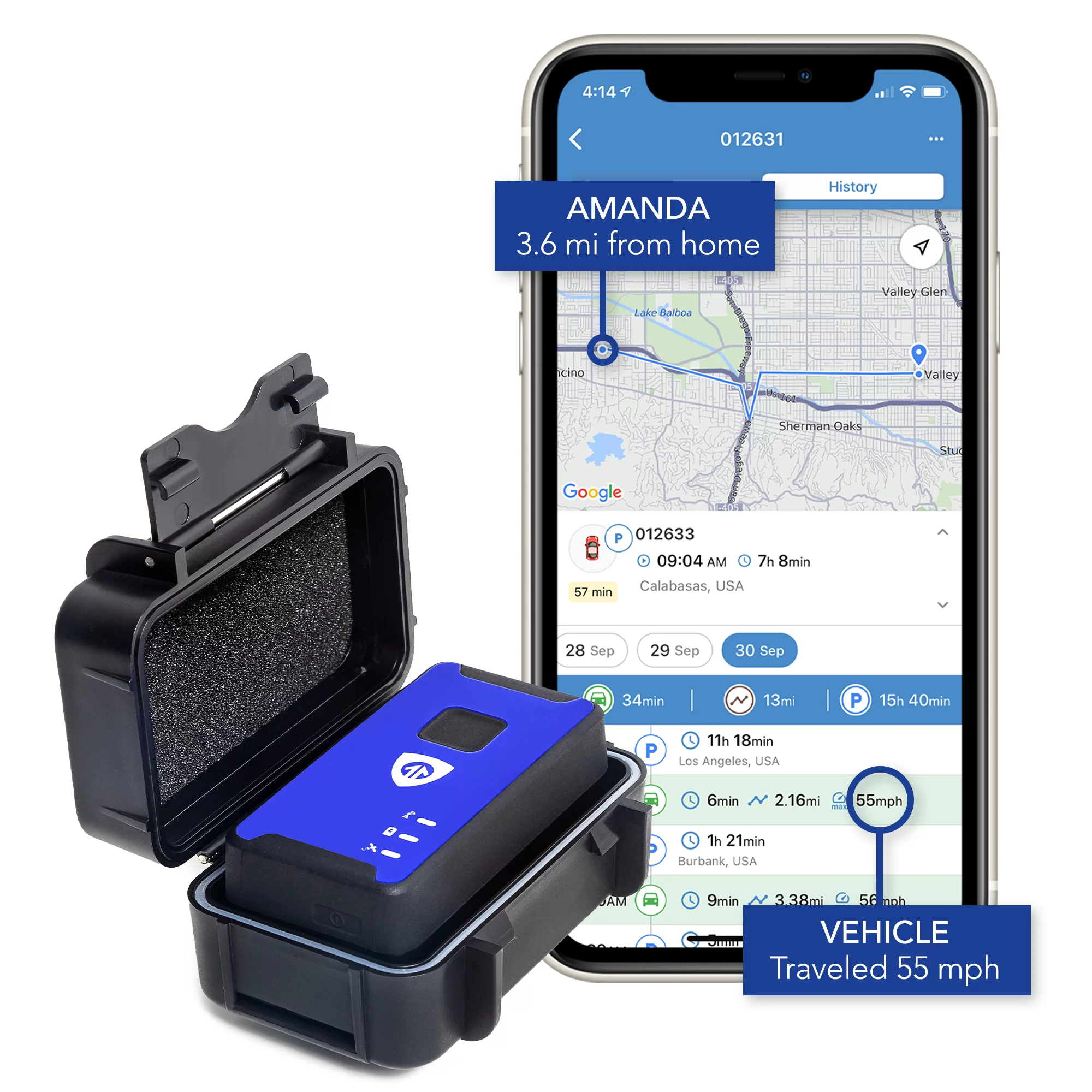 BrickHouse Security Spark Nano 7 GPS Tracker with Magnetic Case for Vehicles - Subscription Required