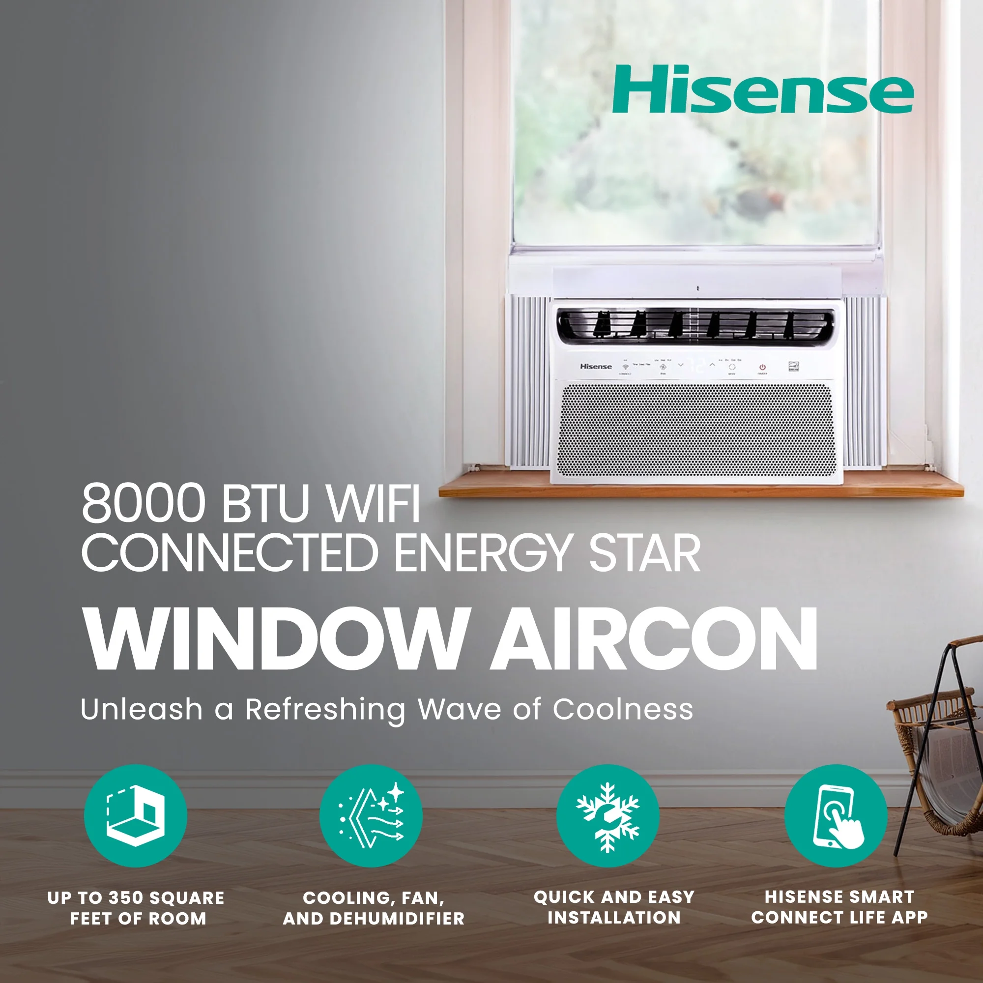 Hisense Wi-Fi Connected ENERGY STAR Window AC (Certified Refurbished)