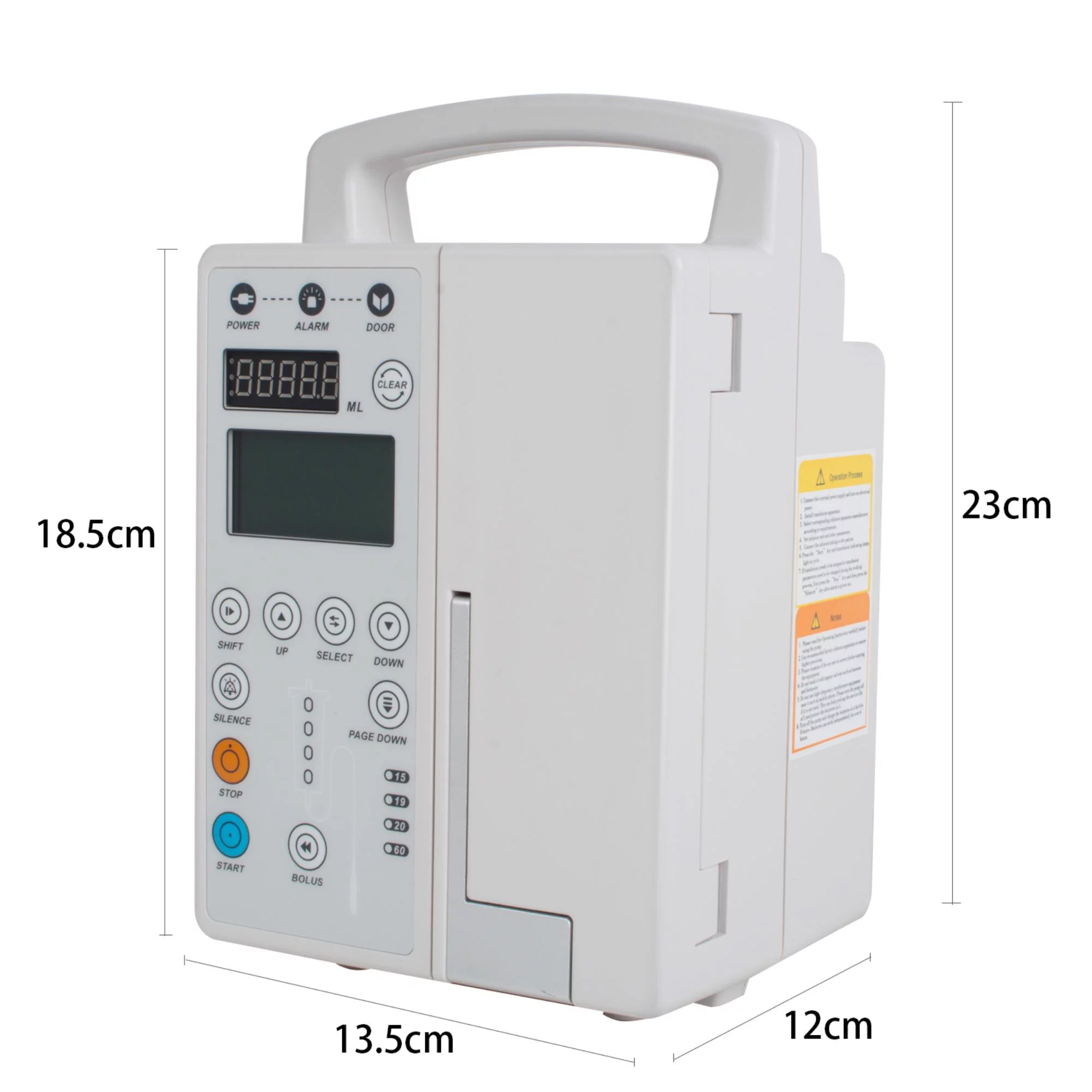 Carejoy IP-50 Infusion Pump: Audible & Visual Alarm, LCD Display - Ideal for  Fluid Infusion, 100V-240V, 50/60Hz