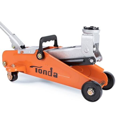 TONDA Floor Jack, 2 Ton (4,000 lb) Portable Hydraulic Car Lift Jack, Orange