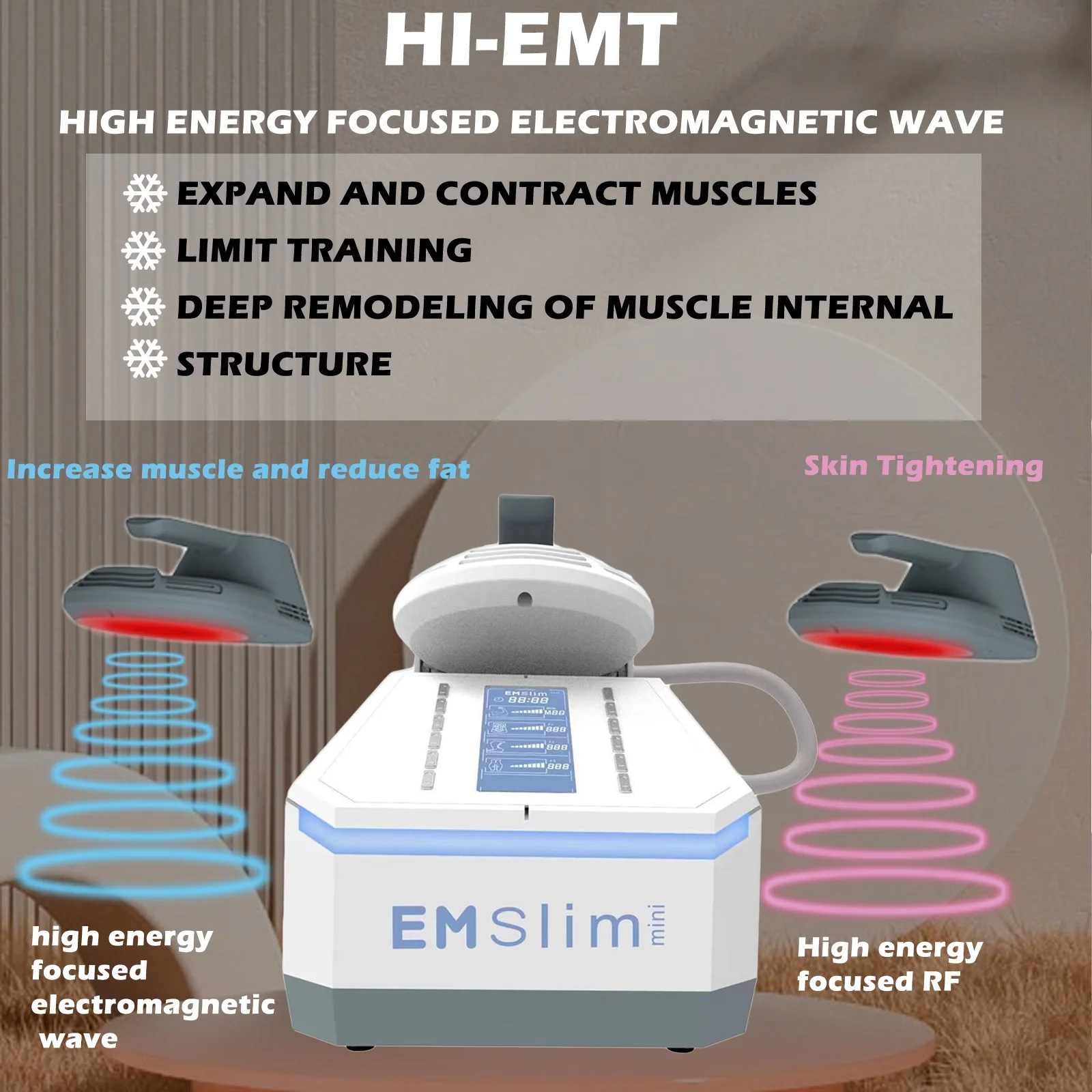 Body Transformation with Our Muscle Stimulator and Slimming Equipment - Experience Skin Tightening, Weight Loss