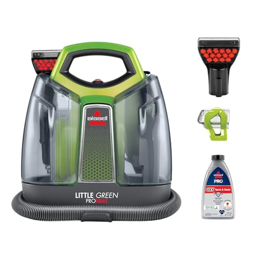BISSELL Little Green Proheat Portable Deep Cleaner/Spot Cleaner and Car/Auto Detailer with self-Cleaning HydroRinse Tool for Carpet and Upholstery, 2513E