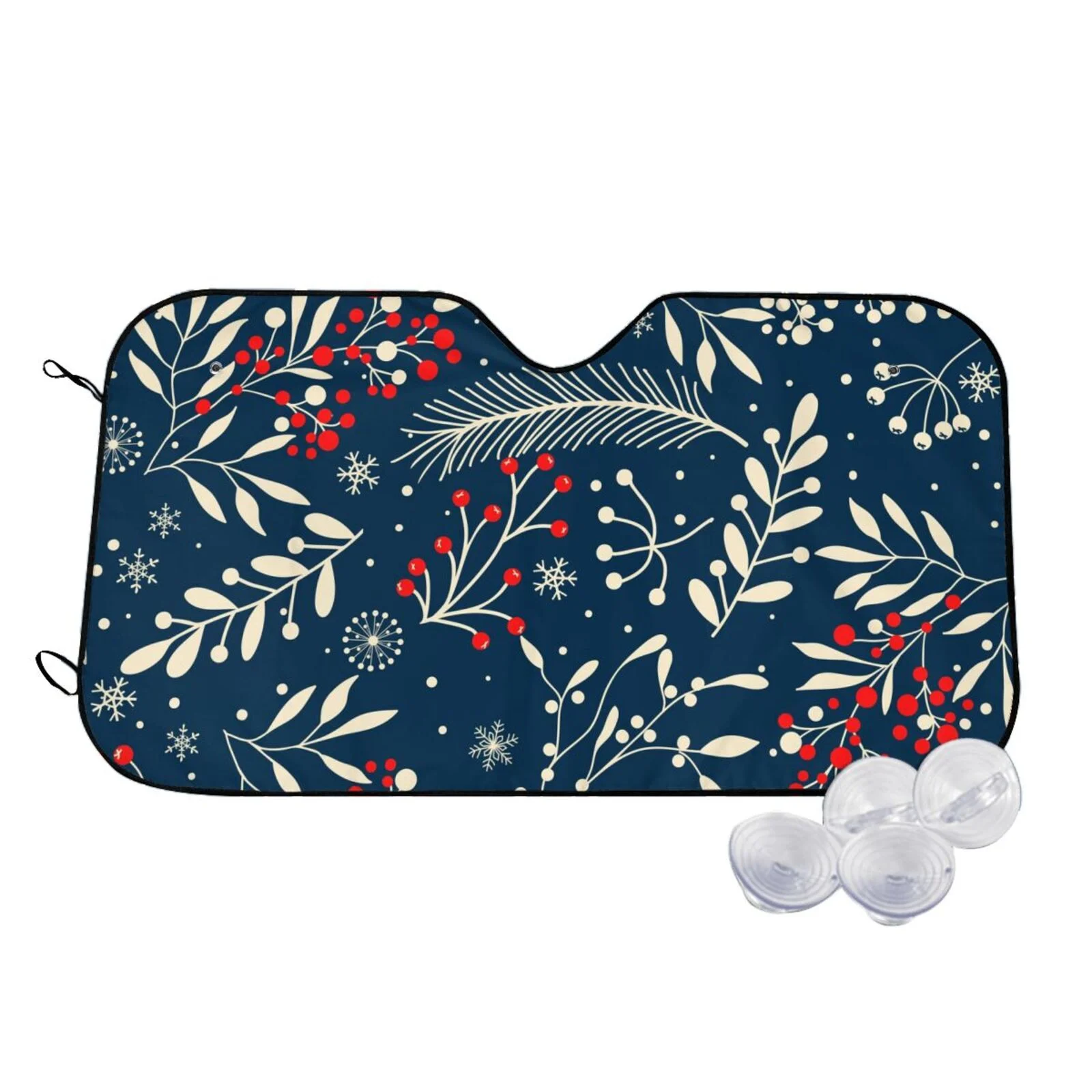 Balery Merry Christmas Windshield Sun Shade, Car Front Window Sunshade Cover ,Automotive Interior Portected Blocks Uv Rays For Car Pickup Truck Suv Accessories- Small