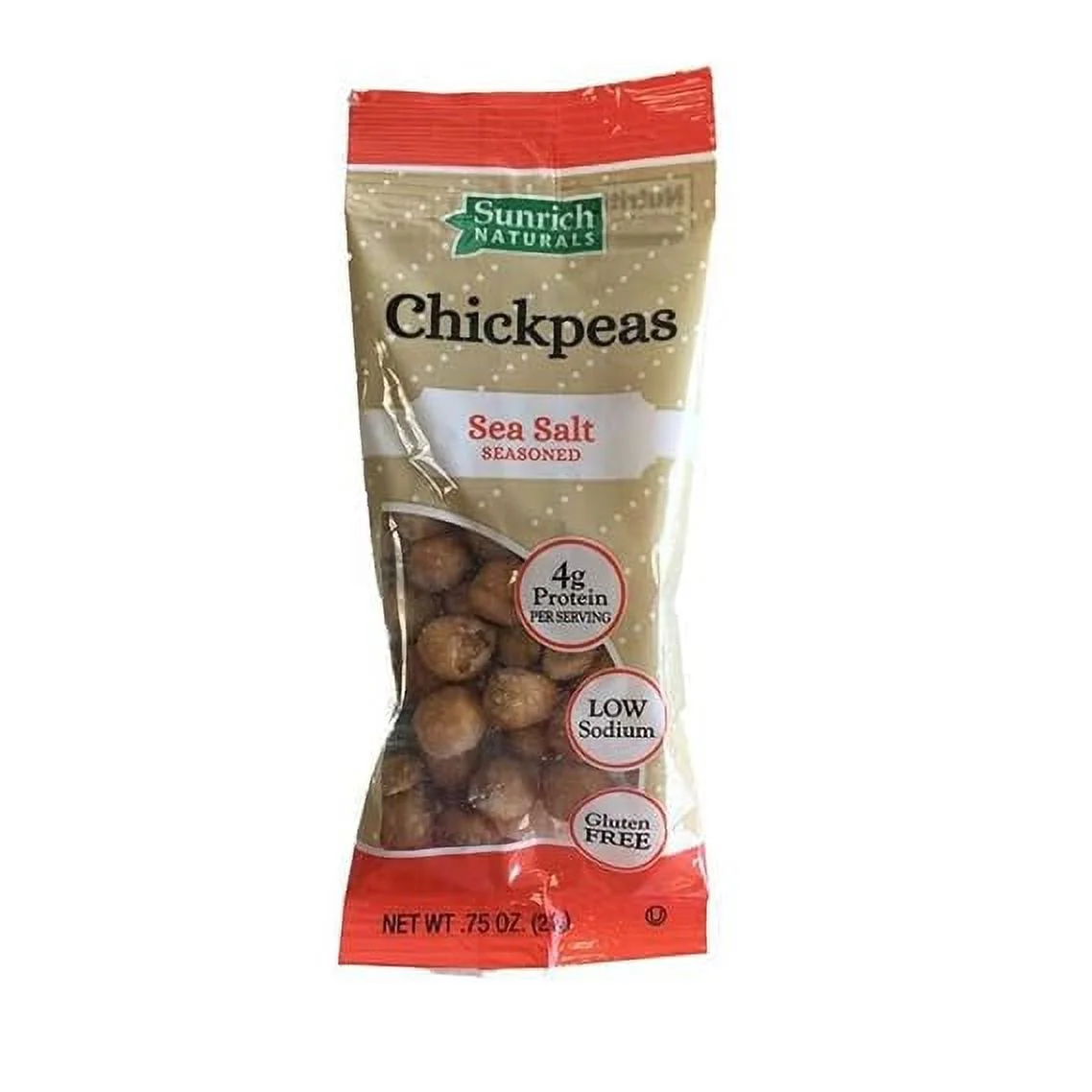 Sunrich Naturals Sea Salt Seasoned Chickpeas, 0.75 Ounce - 150 per case.
