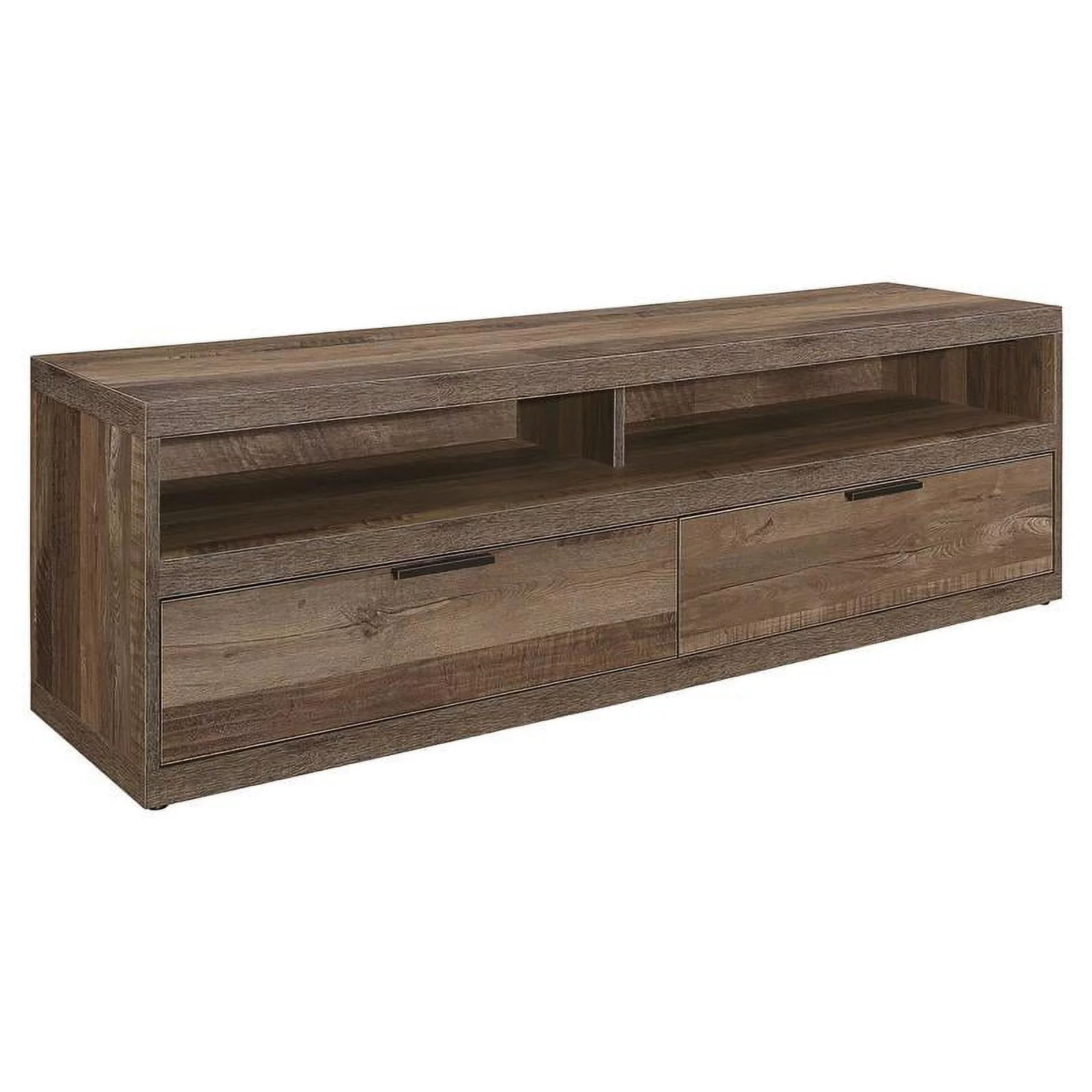 Lexicon Danio Modern Wood 2-Shelf  TV Stand in Rustic Natural