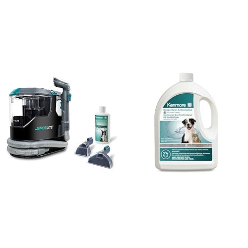 Kenmore KW2001 SpotLite Portable Carpet Spot Cleaner & Pet Stain Remover, 17Kpa Powerful Suction with Versatile Tools for Upholstery, Couches, Car and Auto Detailer, Gray