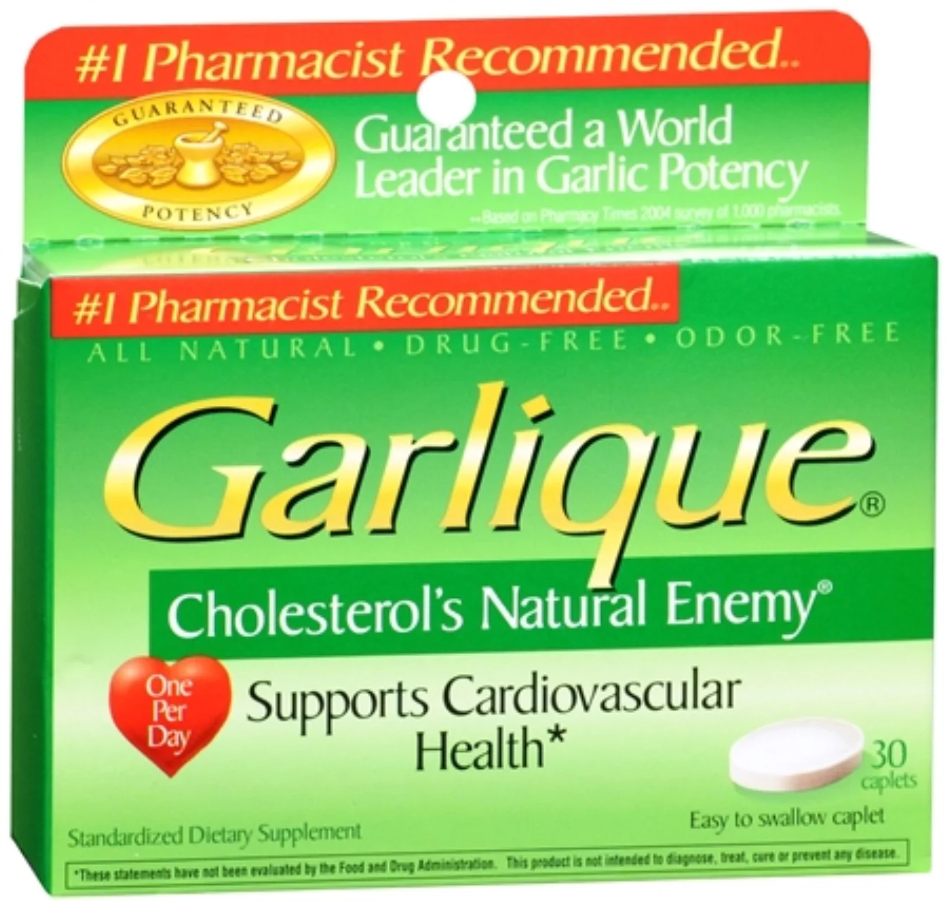 Garlique Caplets 30 Tablets (Pack of 6)