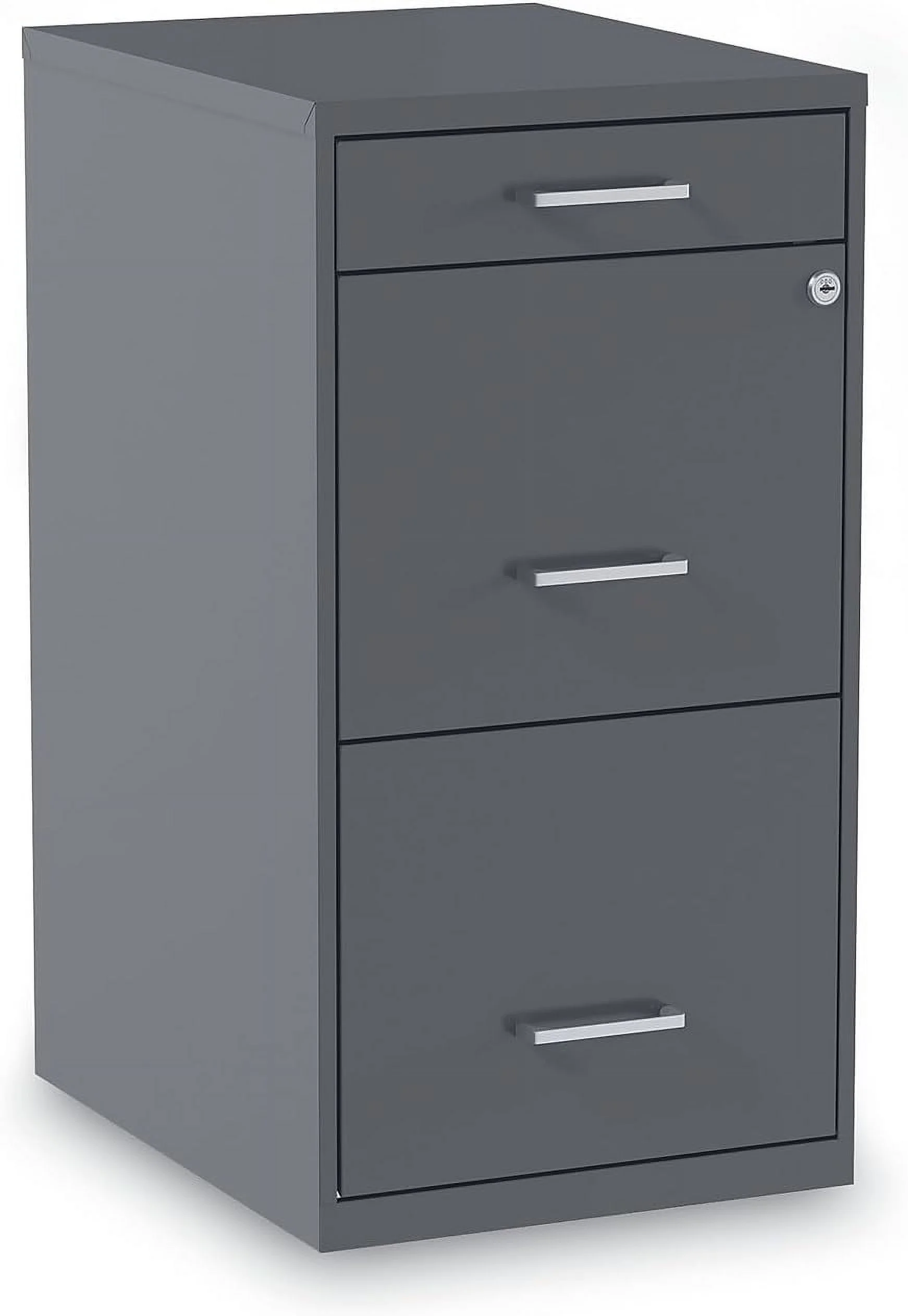 2806768 Soho 14 In. X 18 In. X 26.9 In. 3-Drawer Vertical File Cabinet - Letter, Charcoal