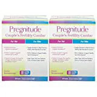 Couple's Fertility Combo - Pregnitude Reproductive and Dietary Supplement, Evolution60 Male Fertility and Reproductive Supplement - 30 Day Supply for Couple's
