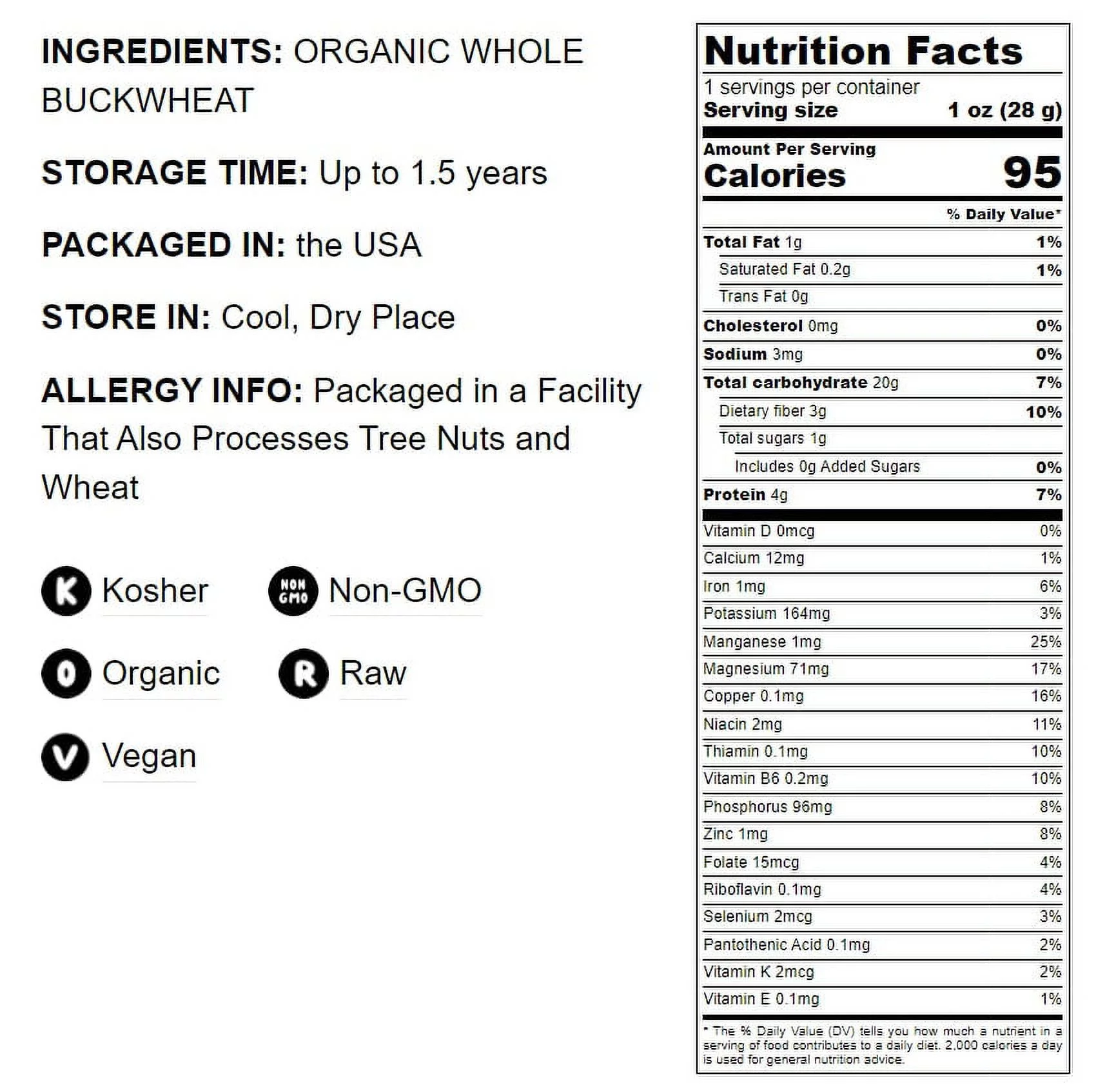 Organic Whole Grain Buckwheat Flour, 4 Pounds — Non-GMO, Kosher, Raw, Vegan — by Food to Live