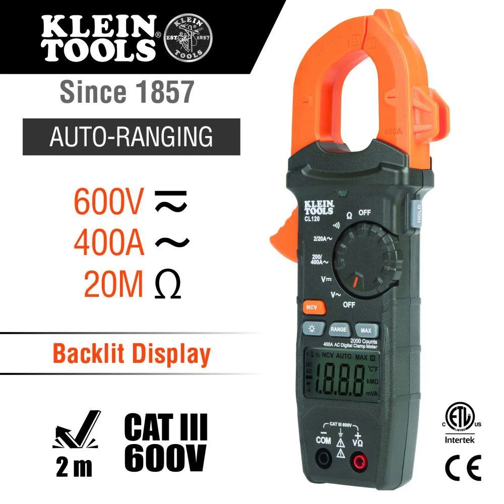 Klein Tools 272222 400A DigitalClamp Meter