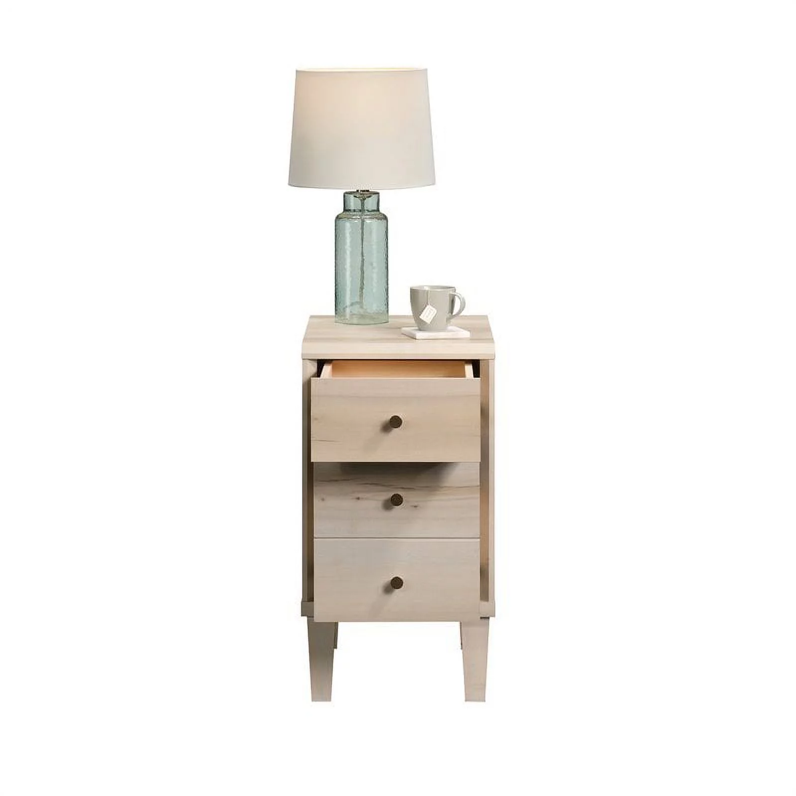 Pemberly Row 2 Drawers Modern Engineered Wood End Table in Maple