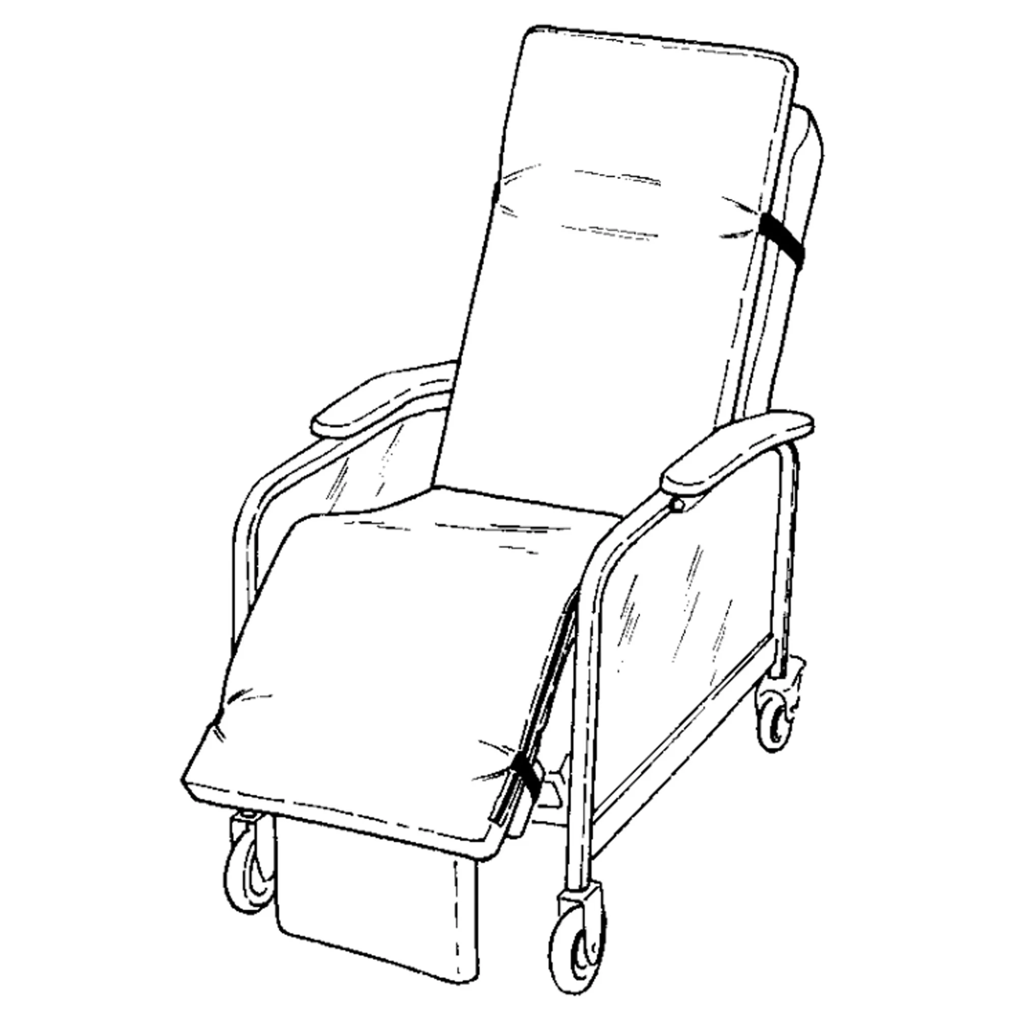 Skil-Care 703003 21 x 70 in. Geri-Chair Cozy Seat with Extended Leg Rest