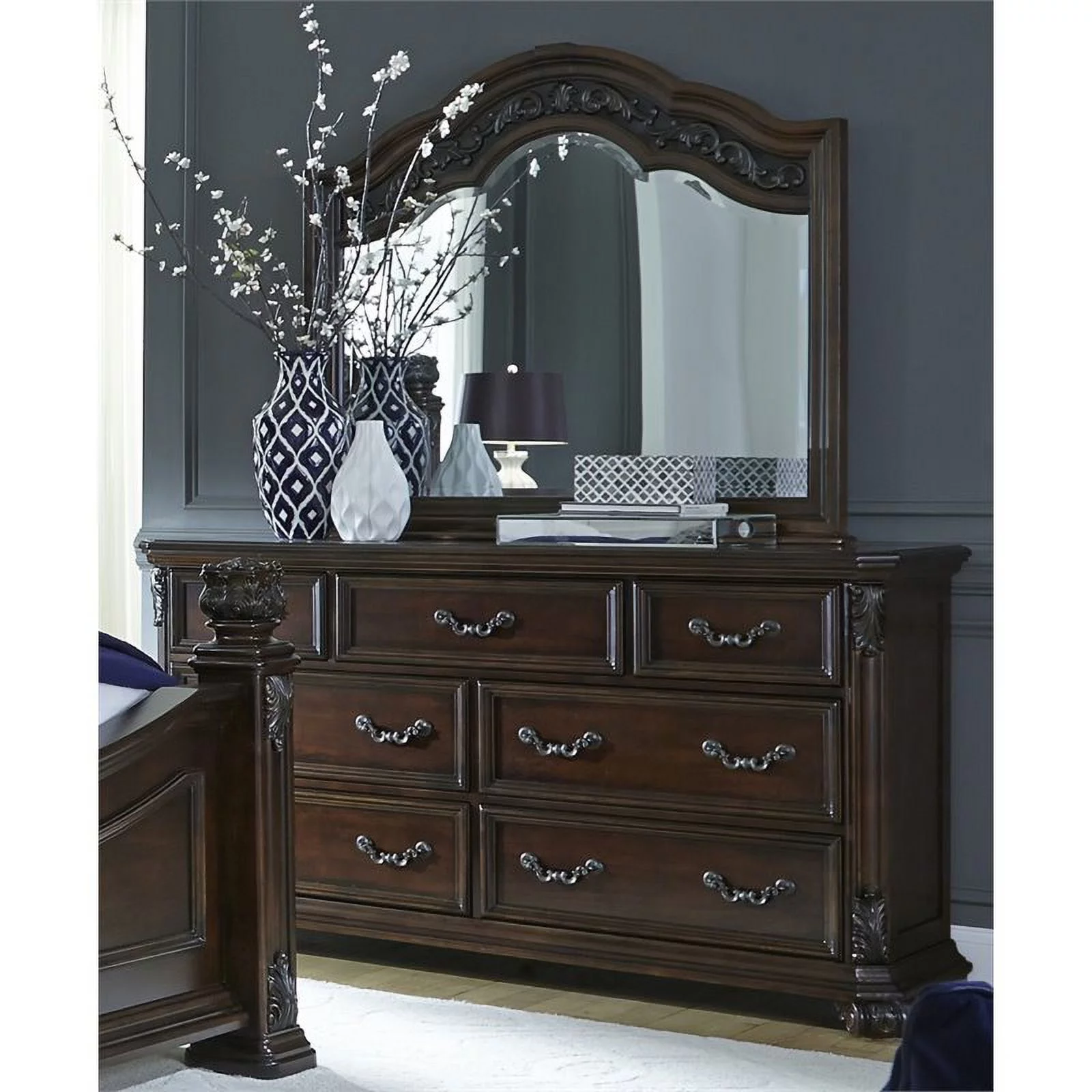 Bowery Hill Dresser & Mirror in Mahogany