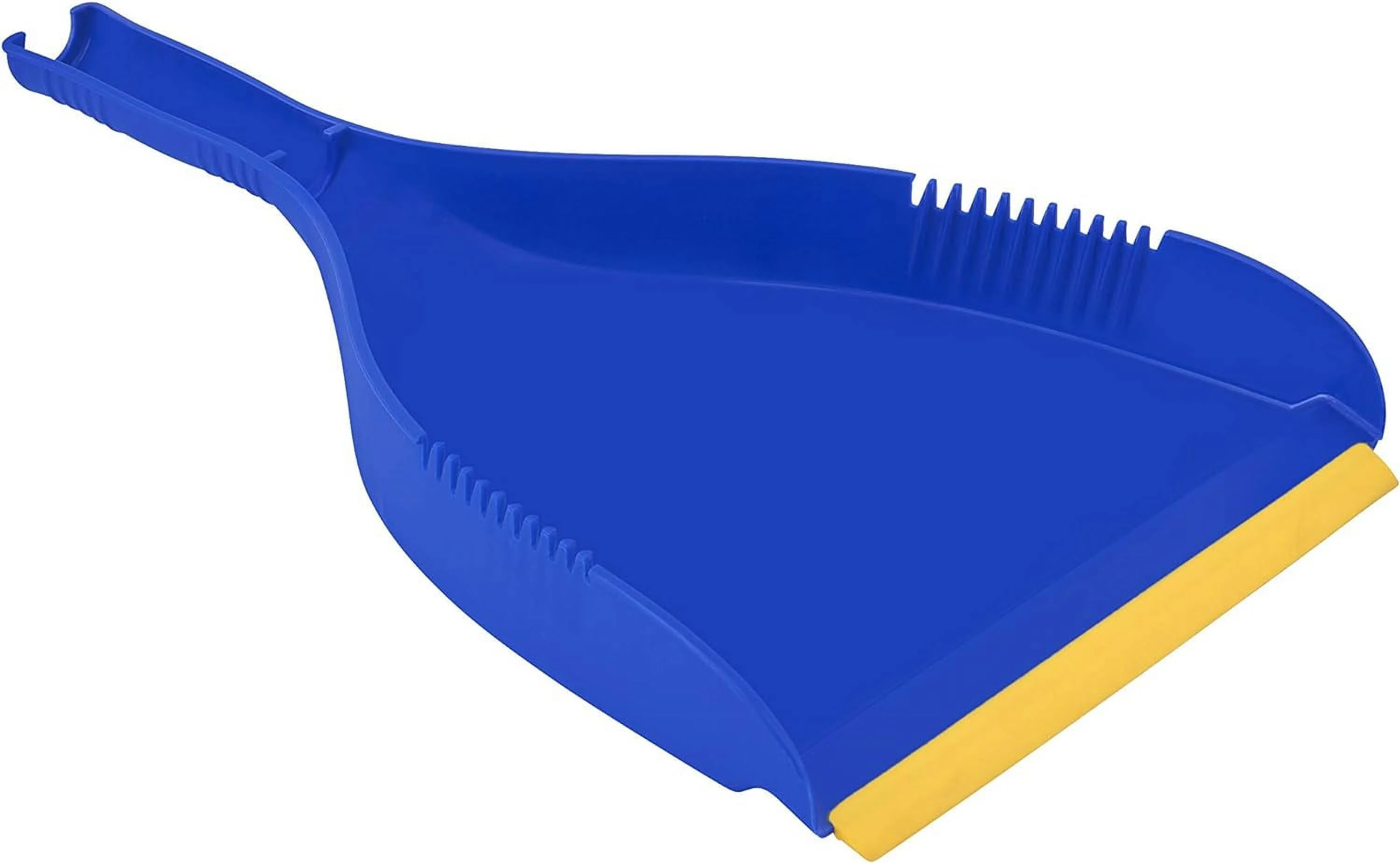 Dustpan - Heavy Duty Blue Plastic, Easy Grip C On Dust Pan With Rubber Edge, Detailed Sweeping Debris, Fits Standard Brooms Home & Dusting & Cleaning Tool (1)